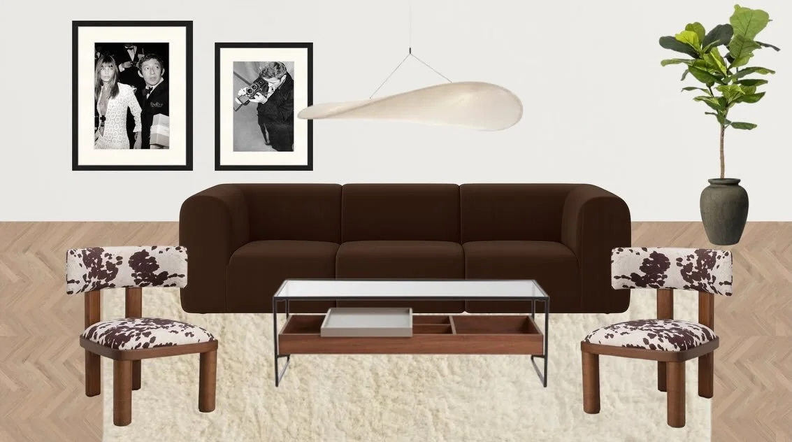 Vi gillar v&aring;r elev @feliciapamliden tolkningar av ett och samma vardagsrum i tv&aring; olika stilar. 🤩

#moodboard #inl&auml;mningsuppgift #inredningskurser #inredningsdesign #vardagsrumsinspo