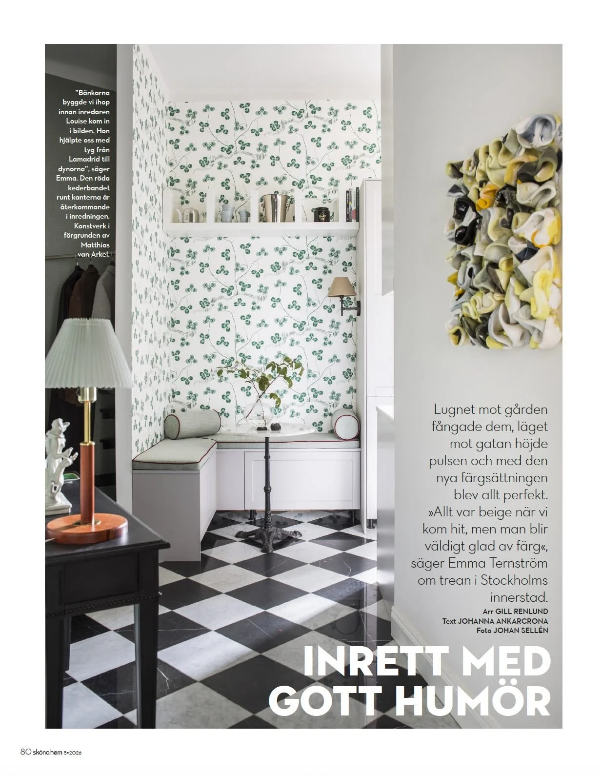 S&ouml;ndagstips! ☕️ Inf&ouml;rskaffa senaste numret av @skonahem och njut av ett reportage med en fantastiskt fin v&aring;ning inredd av v&aring;rt systerf&ouml;retag Inredningsgruppen Wittstock! ⭐️

Inredning: @inredningsgruppenwittstock
Styling: s