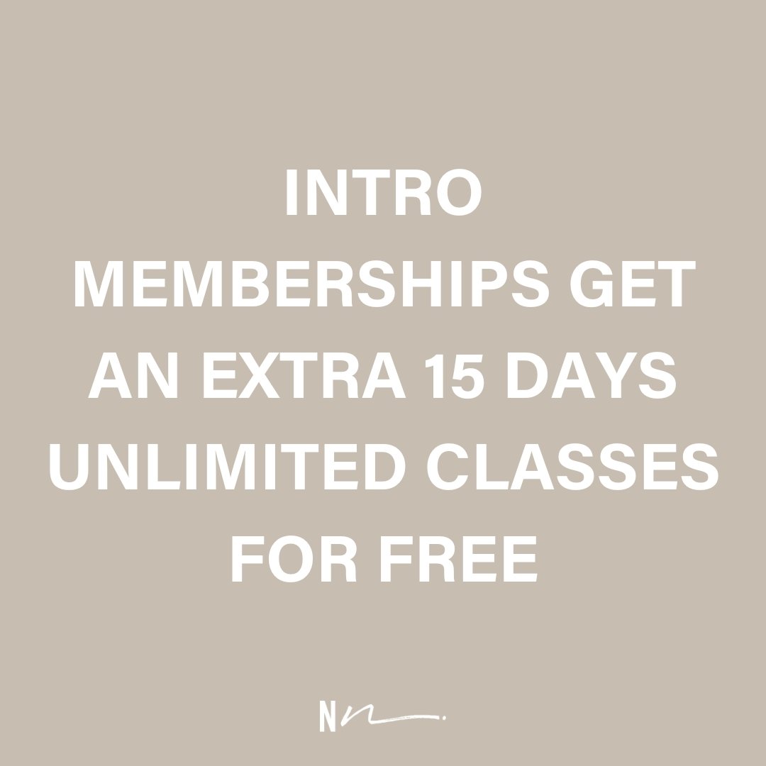 Try our Intro Membership, crafted to empower you on your path to renewal, and transformation! You'll have unlimited access to a variety of invigorating classes, expert instructors, and a supportive community dedicated to helping you thrive. 
❗Start y