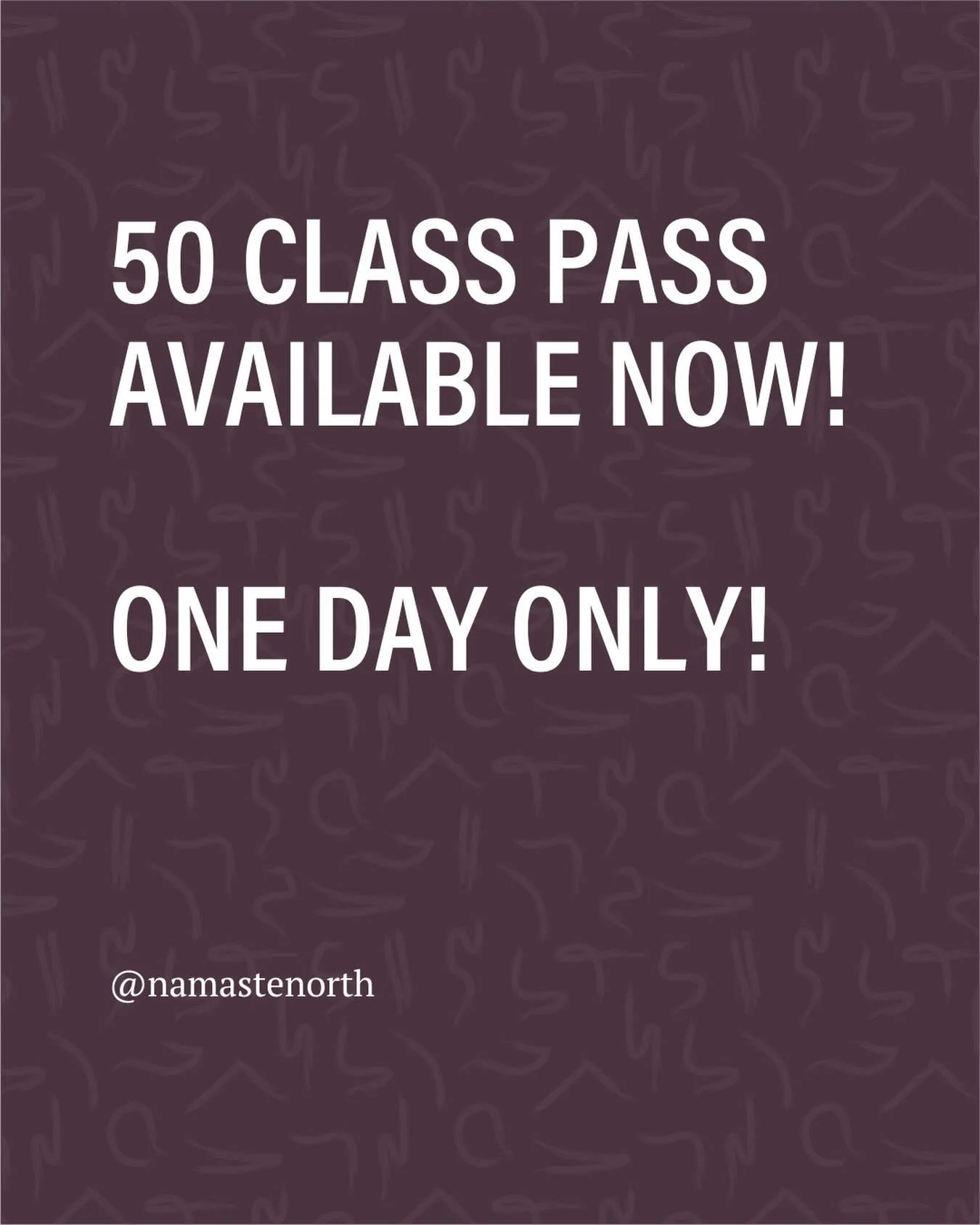 ITS HERE! 
And it&rsquo;s our biggest deal of the year! 
50 CLASS PASS 🔥
Grab it for $799 (a savings of $551).
Passes are valid for 1 full year and are fully shareable! Perfect for families, friends, or anyone who prefers flexibility over commitment