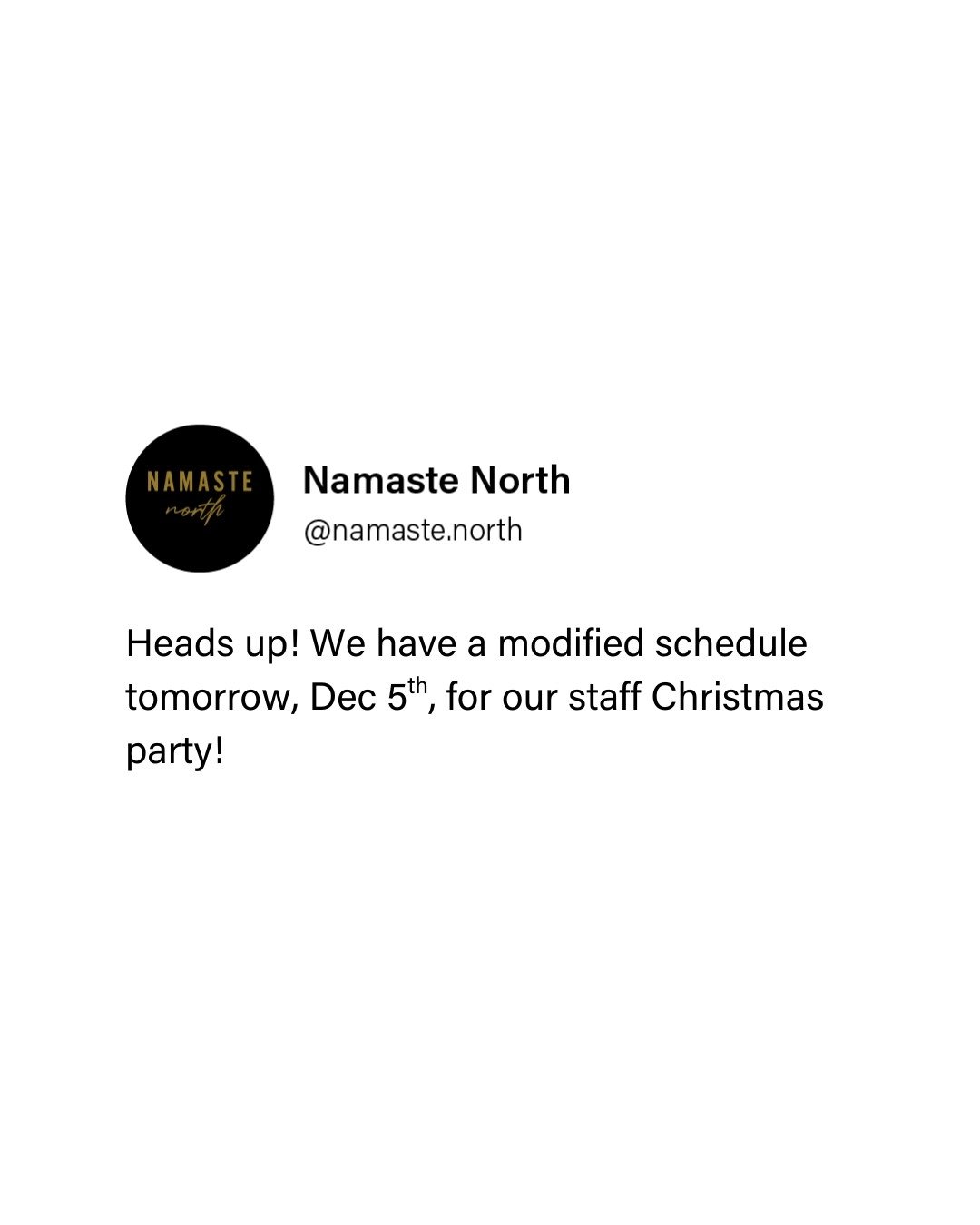 Our team will be doing a different kind of cardio tomorrow&hellip; dancing at our staff Christmas party 💃🎄​​​​​​​​
So we&rsquo;ve got a modified class schedule! Peep the app for updated class offerings and thank you for accommodating a well deserve