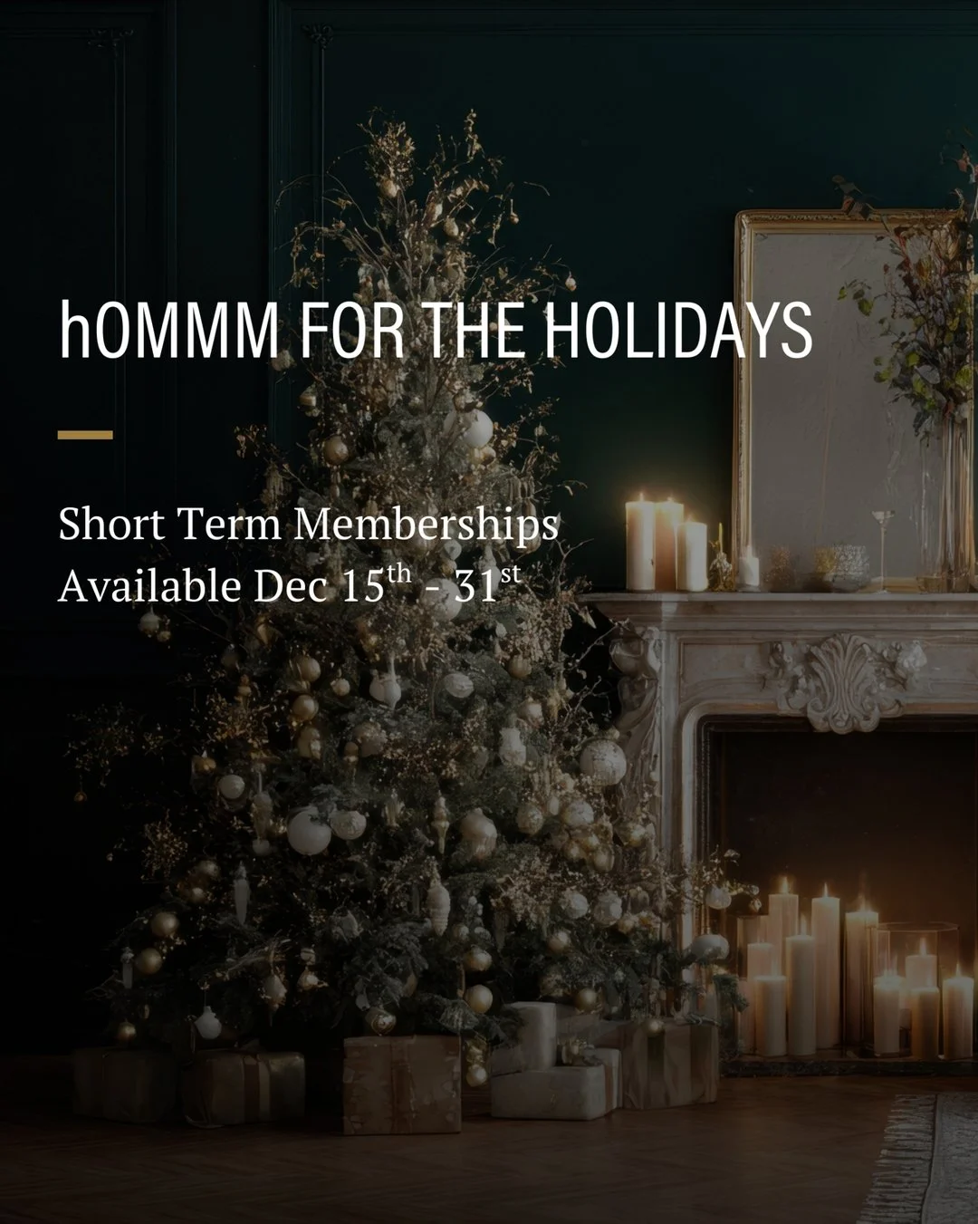 Our mission this season is to support you well and provide a space where you can come back to yourself and leave feeling more like YOU ​​​​​​​​
Visiting from out of town? Our hOMM for the Holidays Packages are just for you!​​​​​​​​
.​​​​​​​​
4 classe