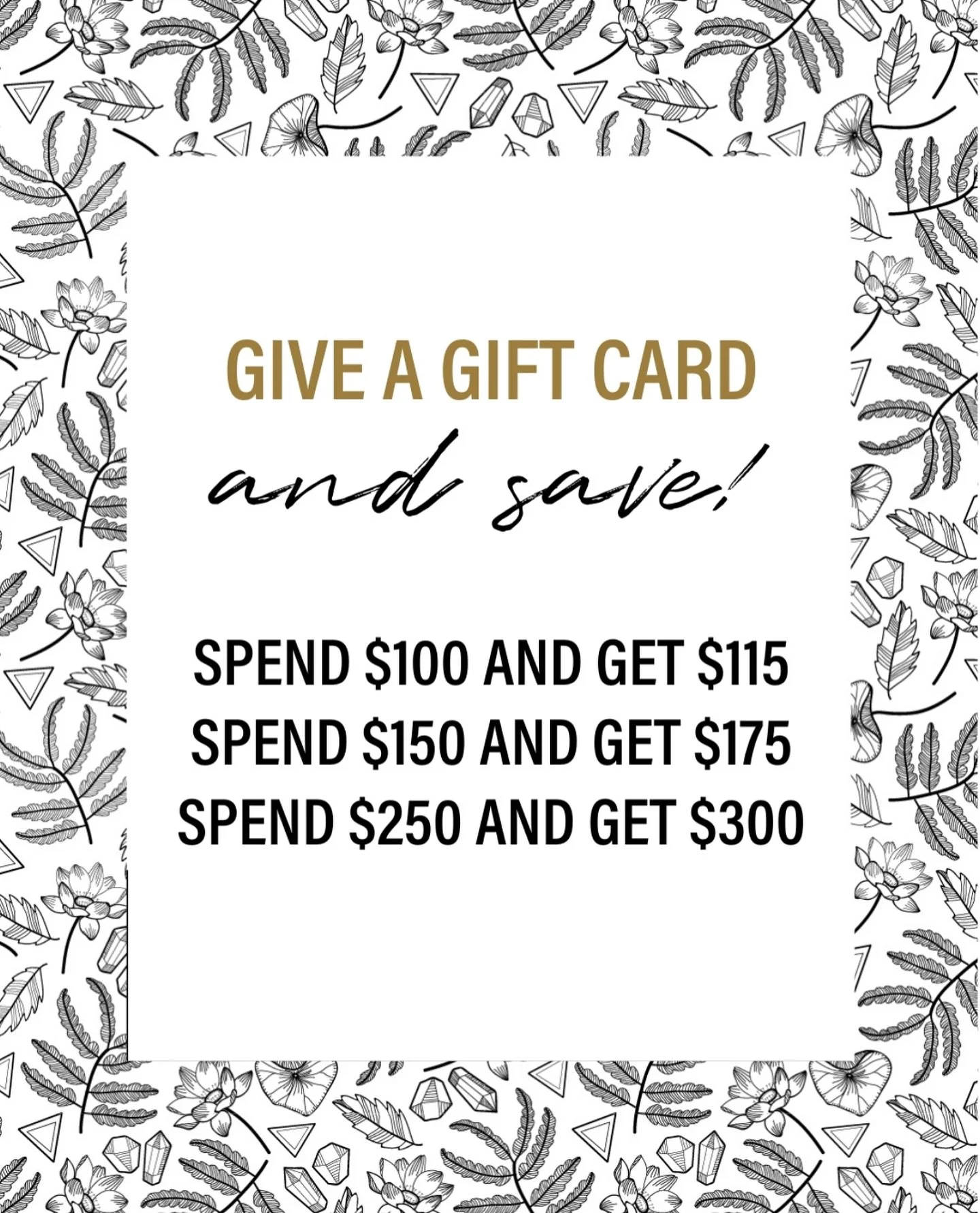 It&rsquo;s the season of Gift Giving and your favourite elves at Namaste North are sprinkling some extra magic on our Gift Cards for your loved ones this year ​​​​​​​​
Falalalalaaaaa ​​​​​​​​
When you buy a $100, $150 or $200 Gift Card, we&rsquo;re g