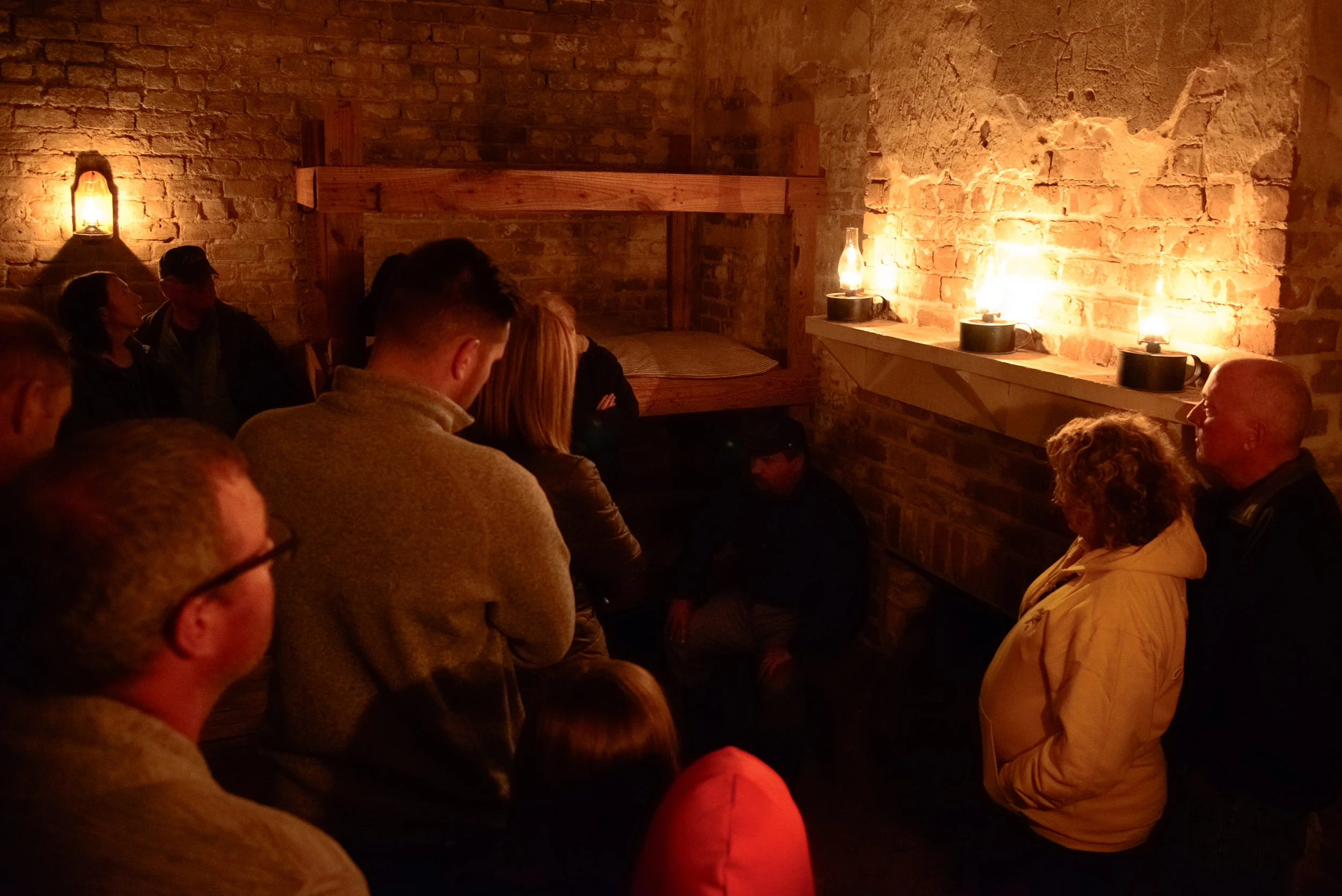 Ranger and Park Historian, Frank Olfeldt, takes visitors to various rooms in the fort and offers a discourse on the history and lives of the soldiers who were stationed here over 150 years ago.