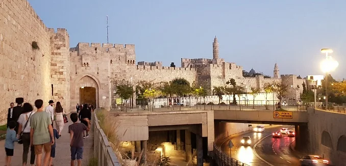 Outside Jaffa Gate in Jerusalem