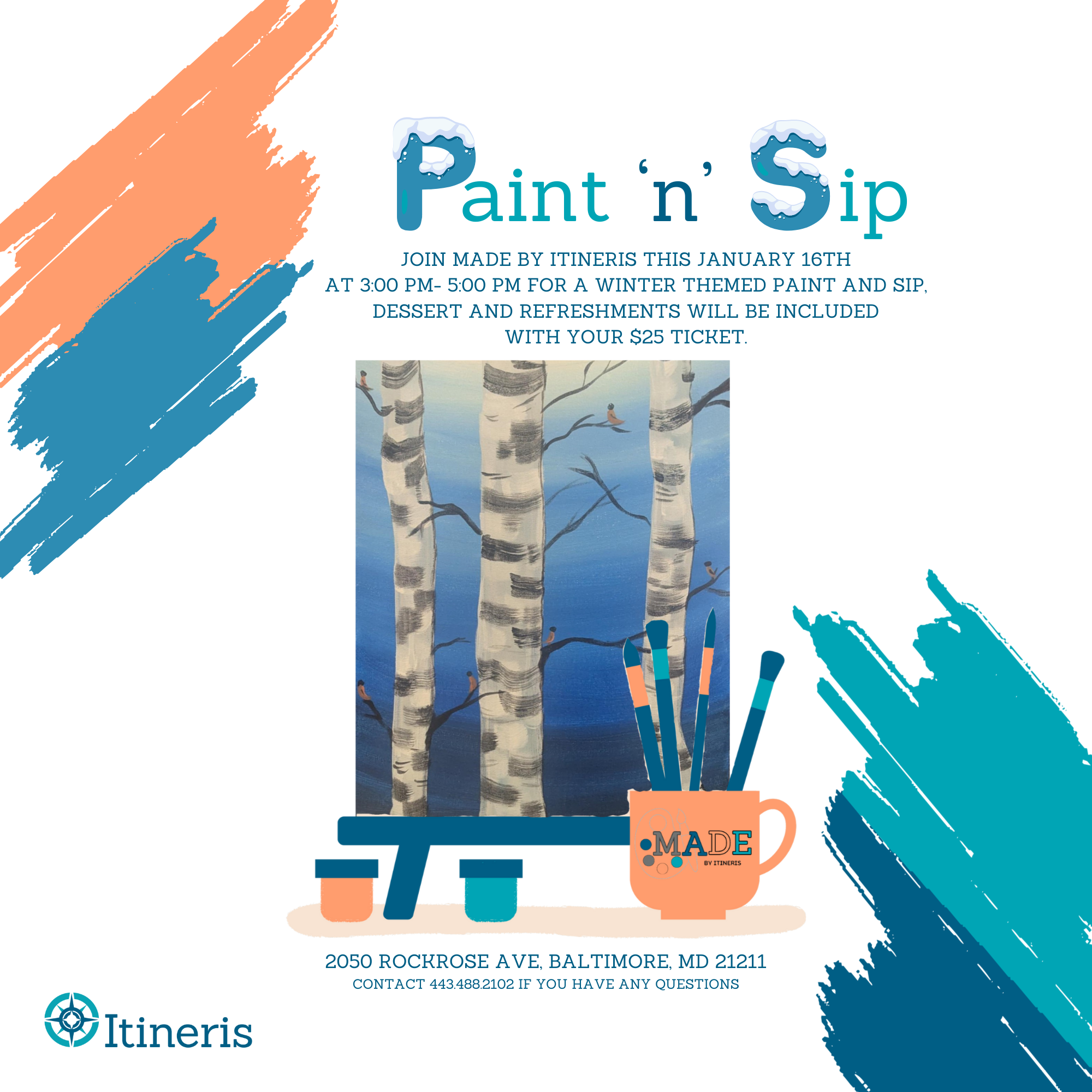 Paint 'n' Sip (Outreach Clients and Community Members Ticket)