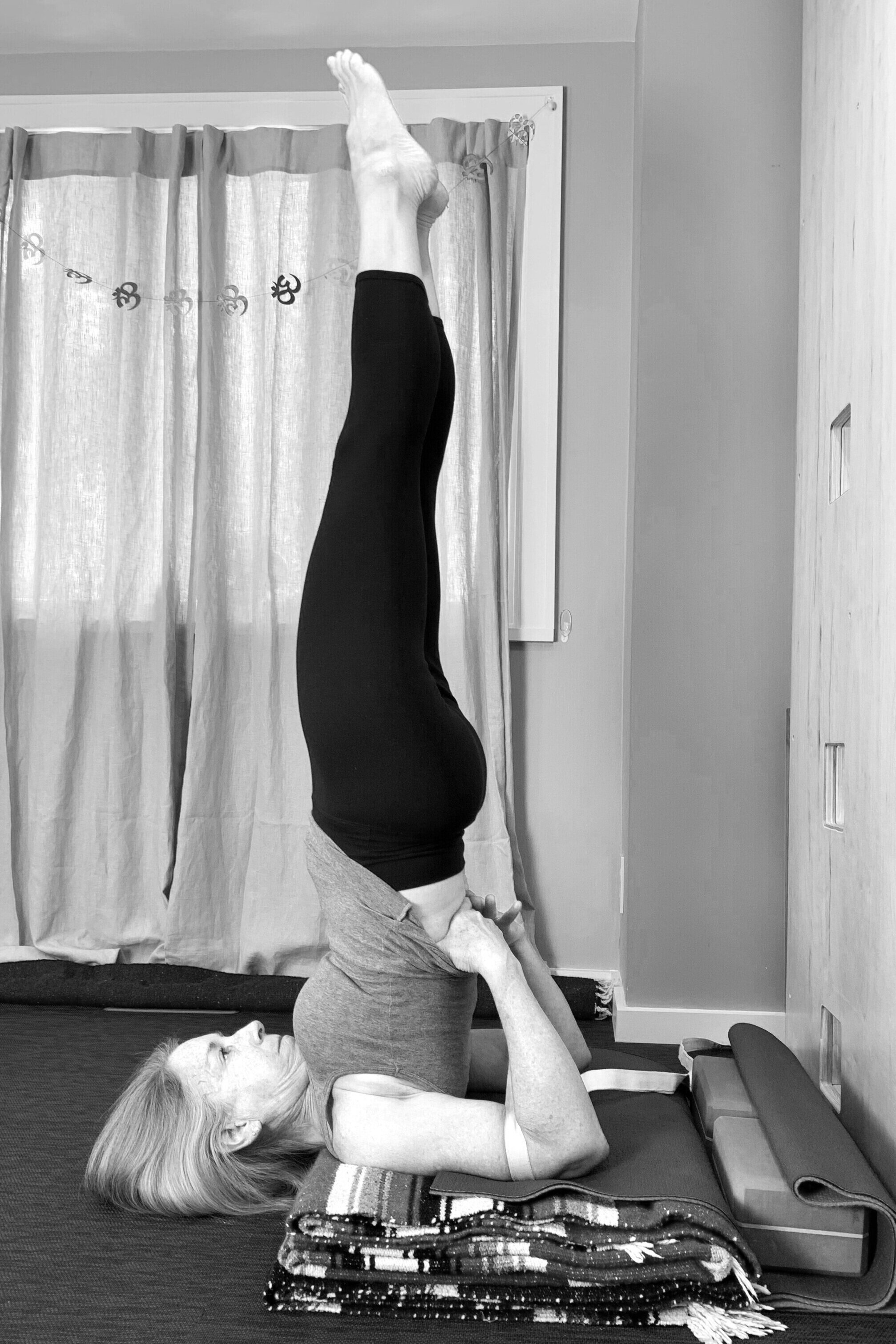 Working in Shoulder Stand — Rosie Richardson Yoga