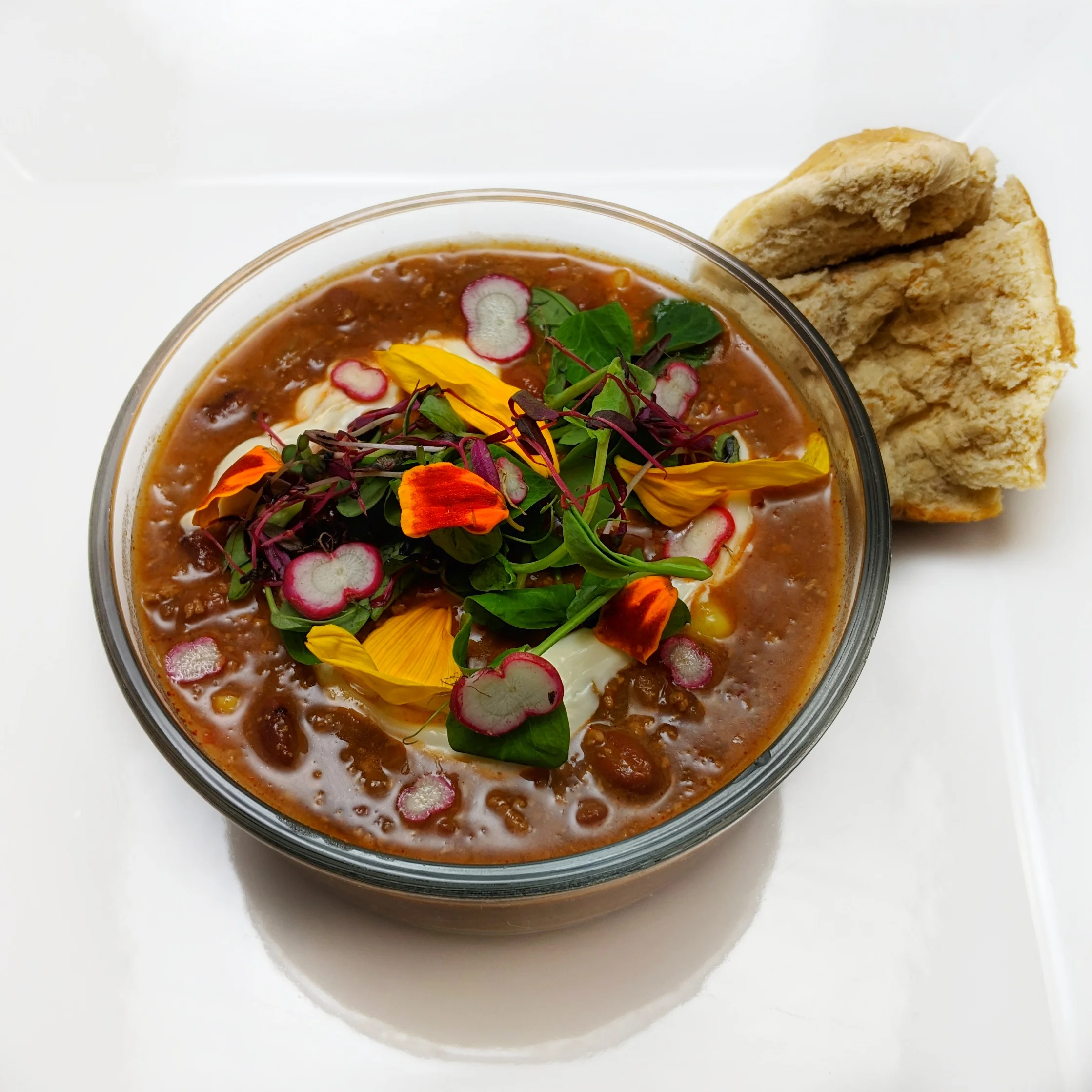 Plant Powered Pumpkin Chili with Beer Bread
