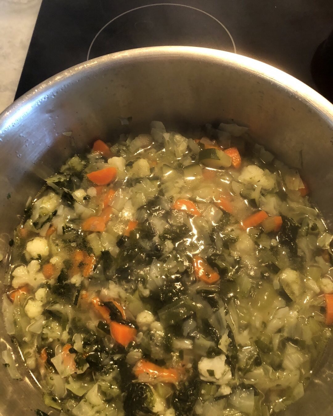 Cabbage Veggie Soup for a cool May Day!