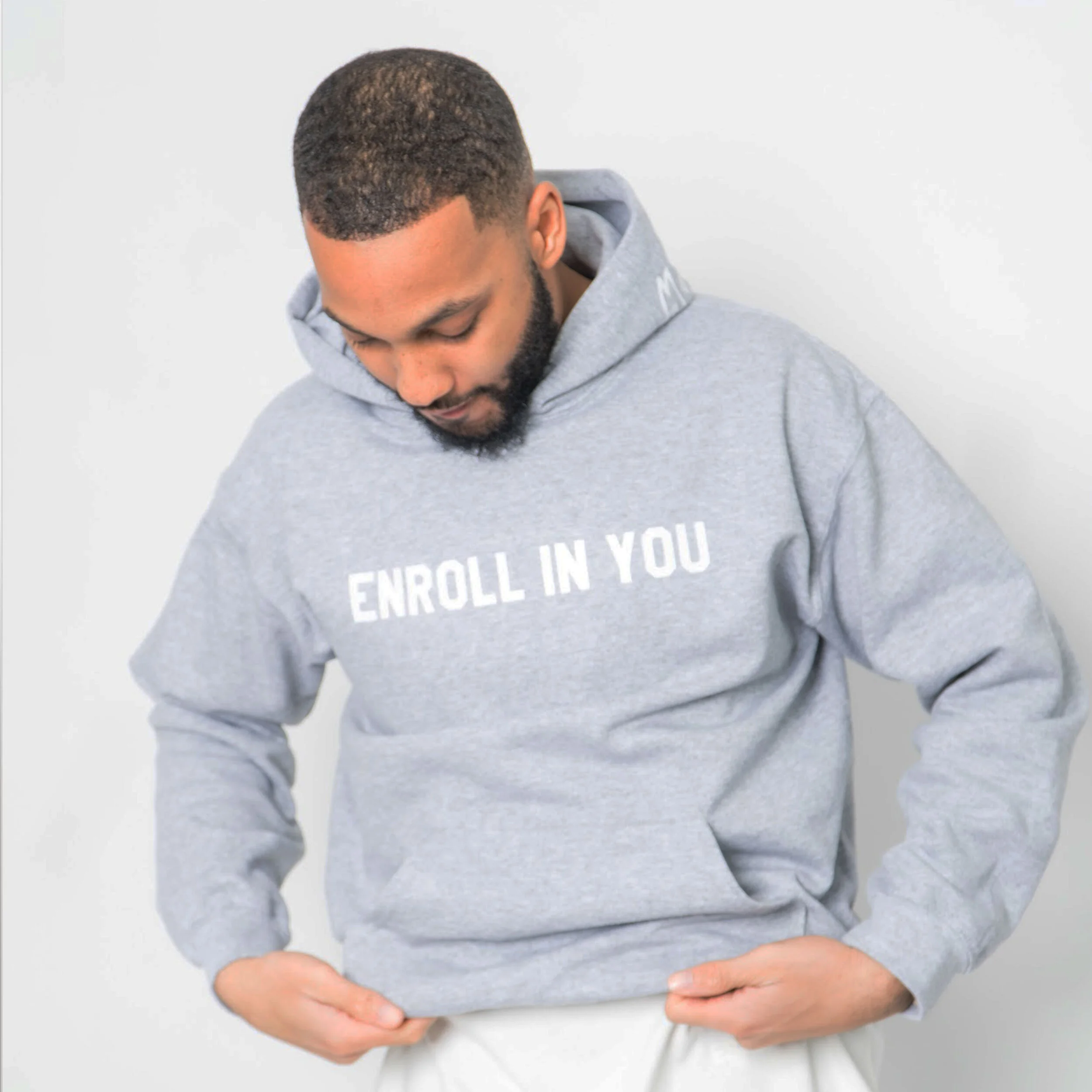 GREY ENROLL HOODIE