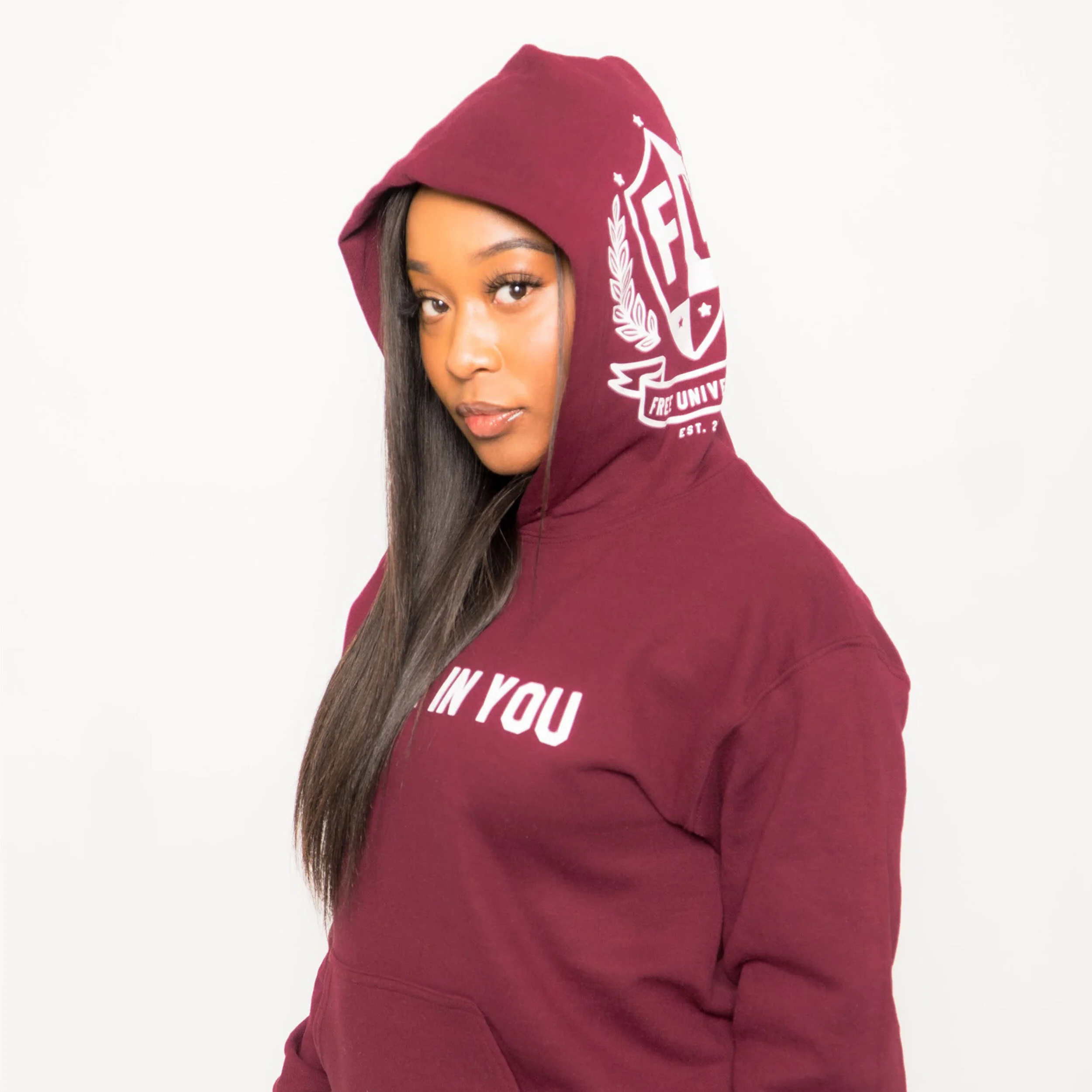 BURGUNDY ENROLL HOODIE