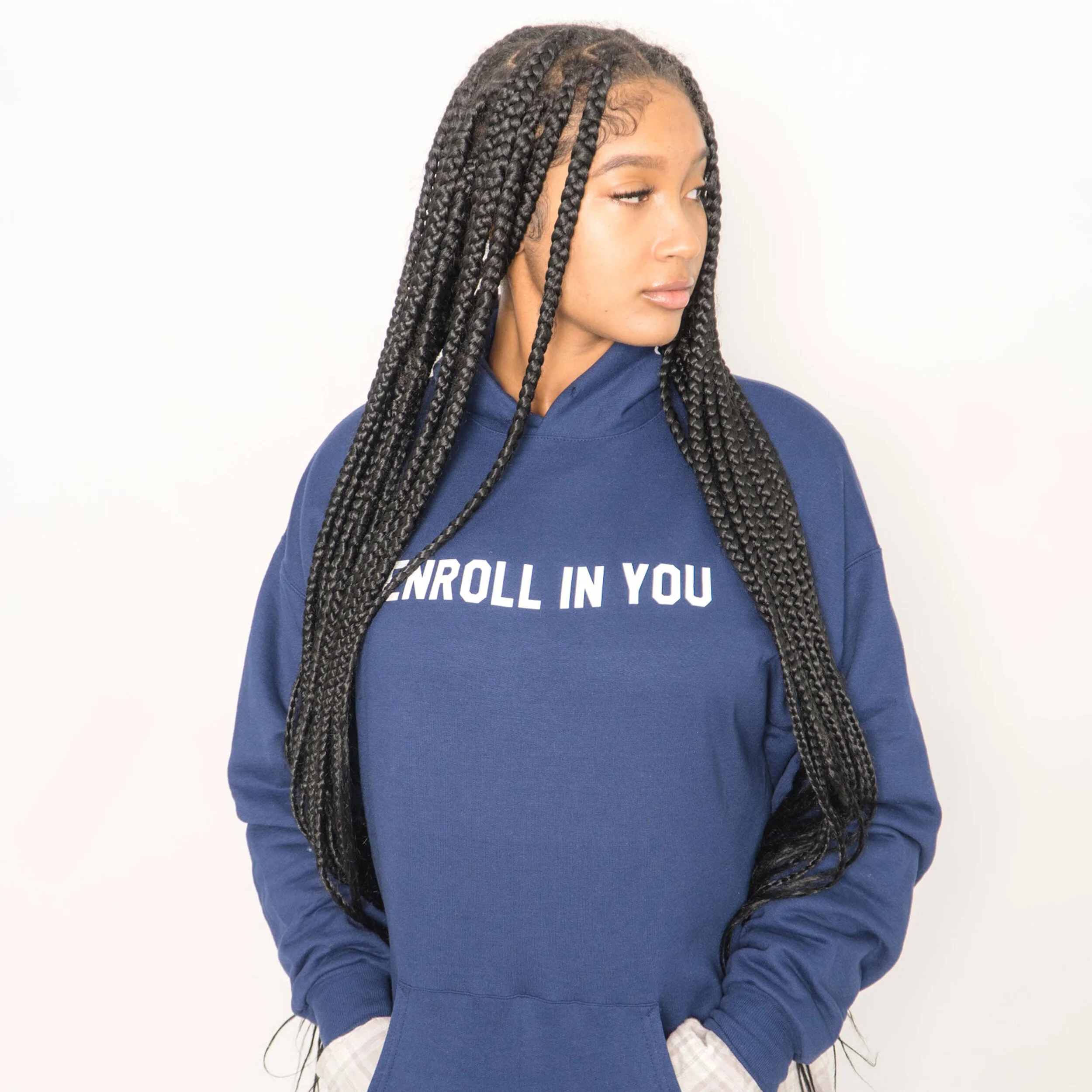 NAVY ENROLL HOODIE