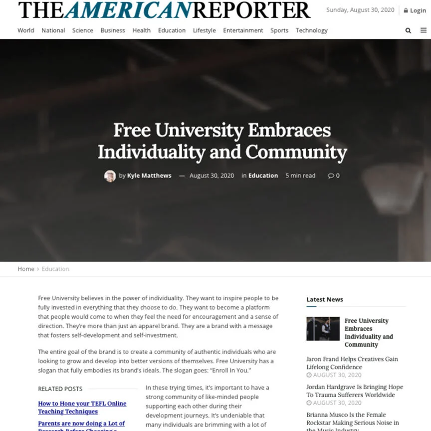 AMERICAN REPORTER PUBLICATION