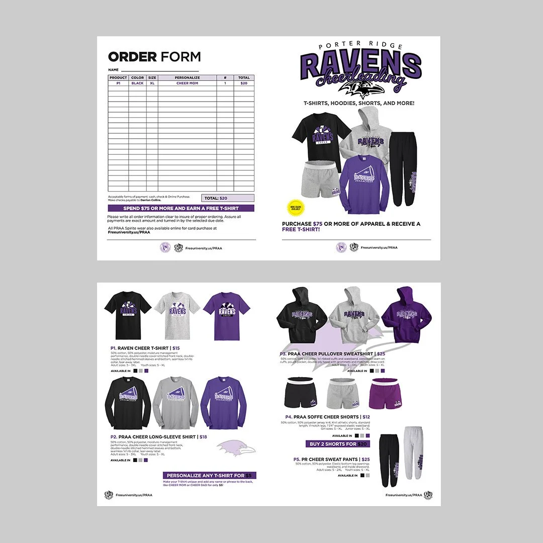 Porter Ridge Cheer Order Brochure