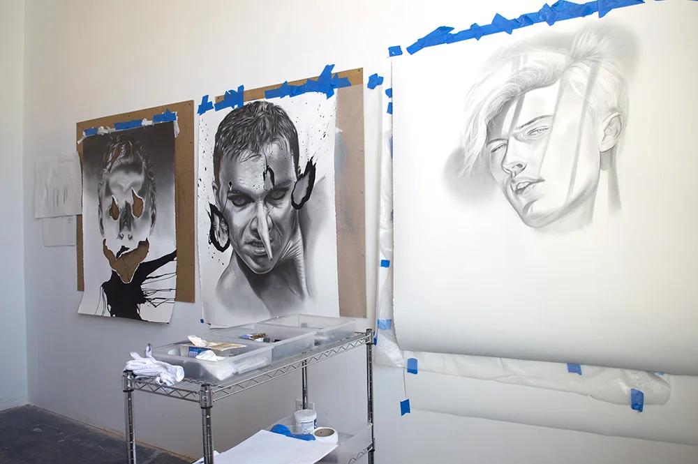 San Francisco artist Daniel Samaniego, studio view. Image courtesy the artist. 