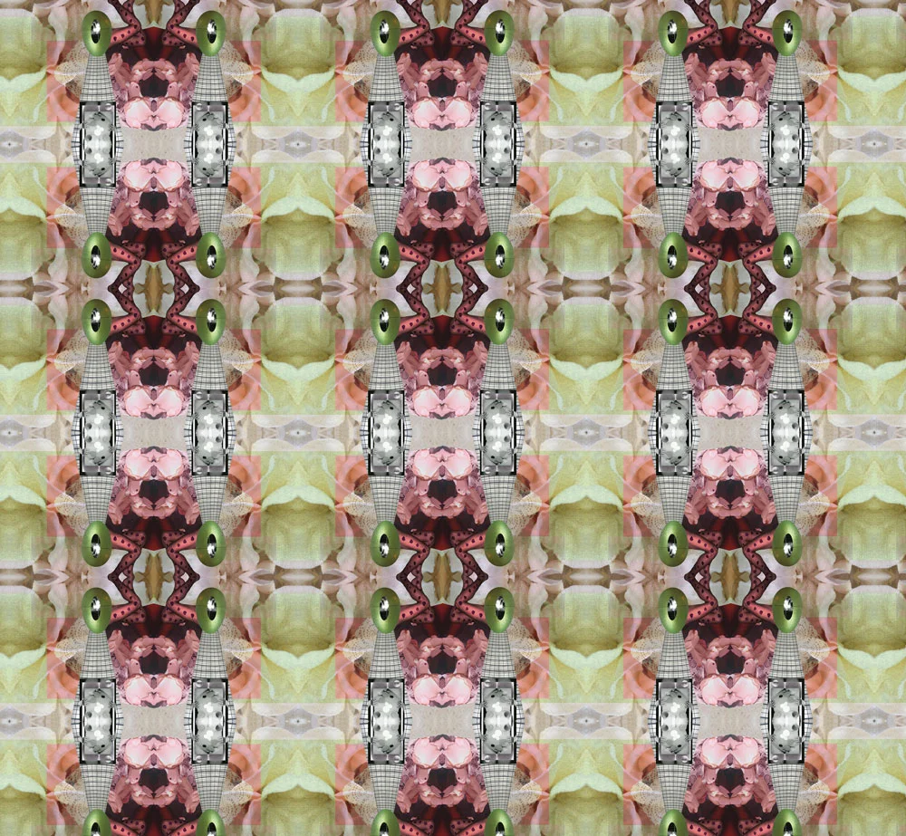 Shelbi Schroeder, Birth, digital collage. On view in the Aesthetics Primary group exhibition at the Fifth Street School (image courtesy the artist and the City of Las Vegas Office of Cultural Affairs)