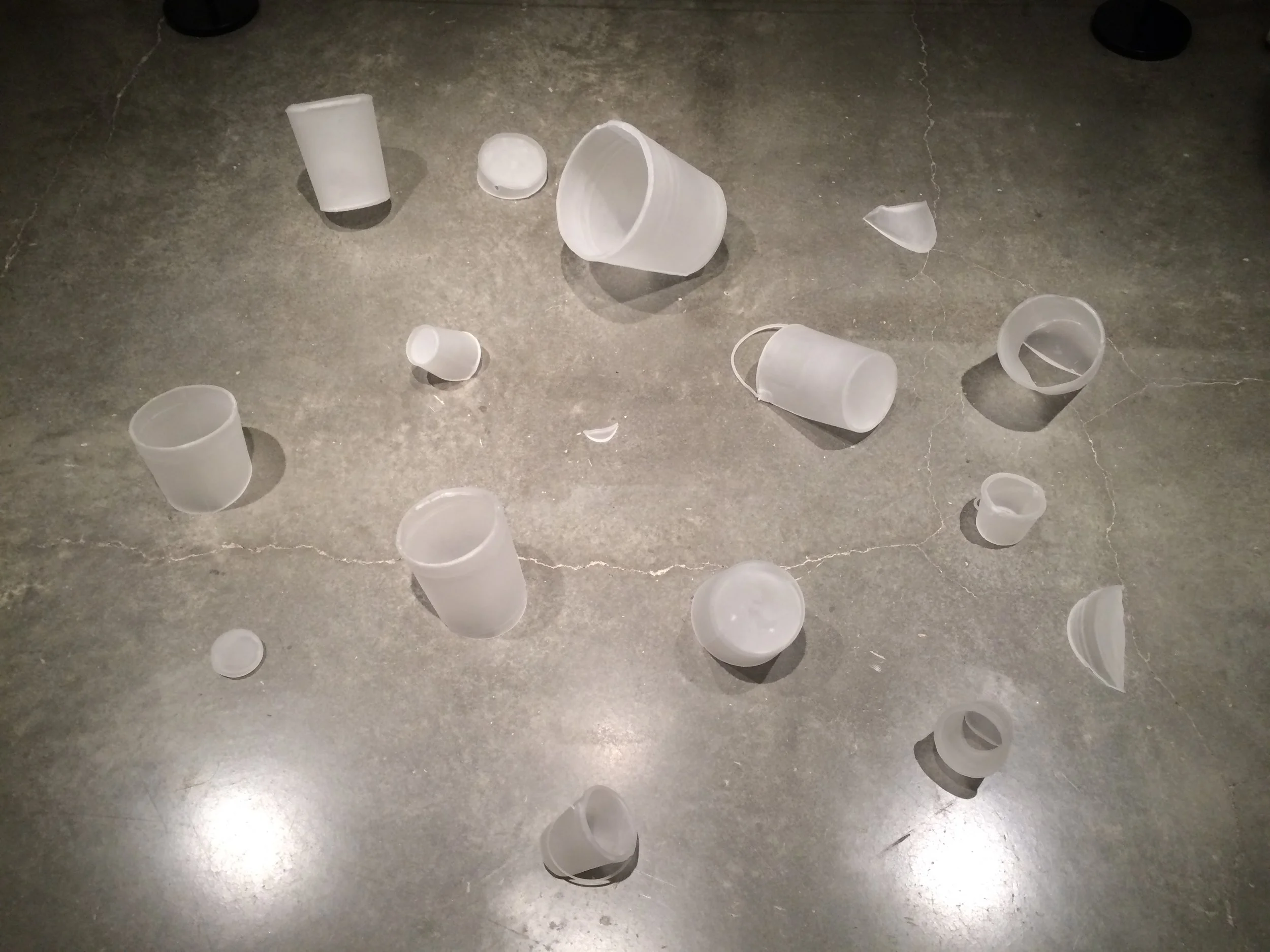 Brent Sommerhauser, installation view, The Well, series of unique blown glass sculptures, 2014. (Photo courtesy the artist)