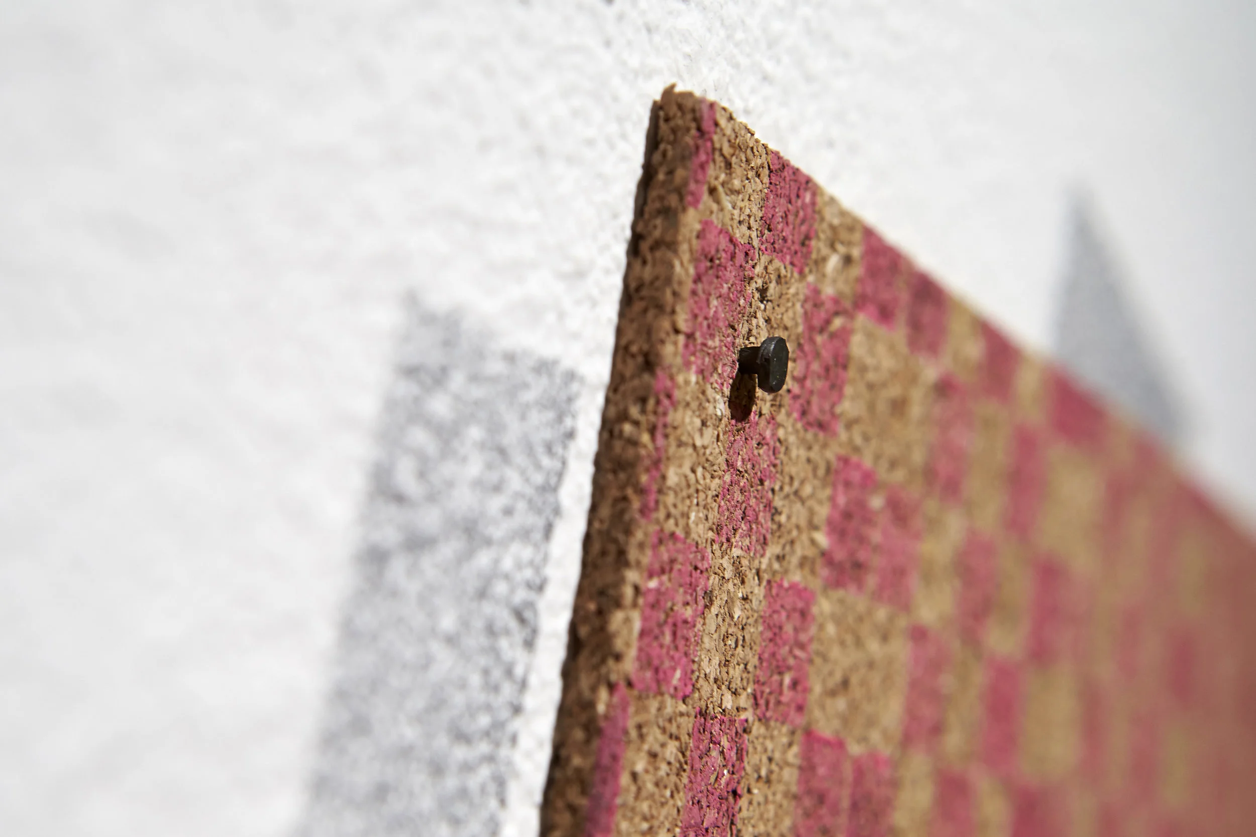 Lucky DeBellevue, detail, Study 3, printing ink on cork, 2016. Photo R. Marsh Starks / UNLV Photo Services. (Image courtesy the artist and Kai Matsumiya gallery)