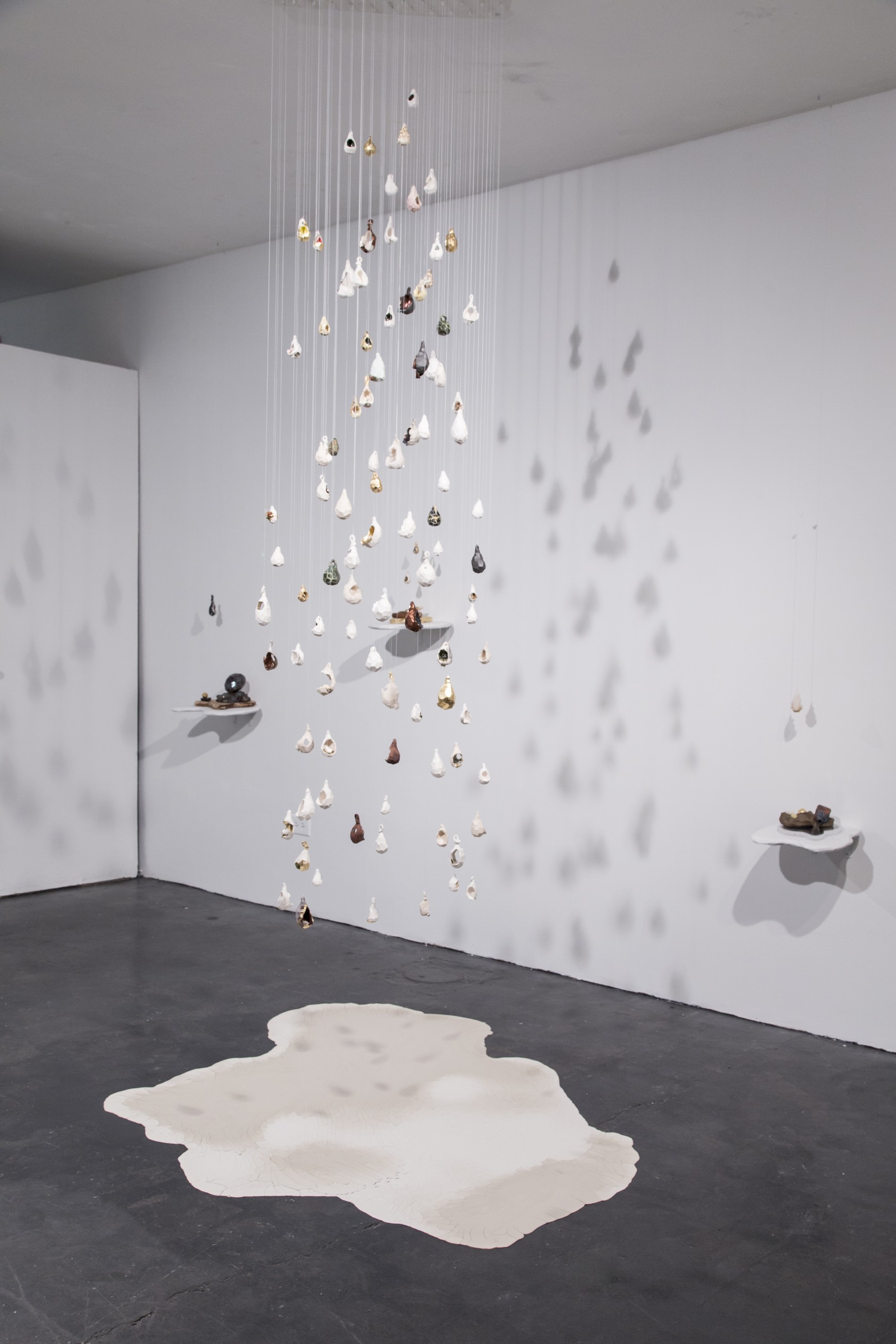 Slentz | Installation view, Sowing | ceramic, mixed media