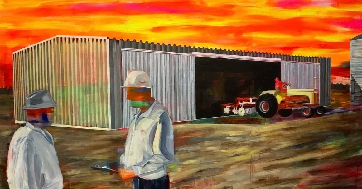 D.K. Sole wrote about a recent painting exhibition by Alexa Gilweit at the Studio at West Sahara. Read her reflections on Gilweit&rsquo;s  dark paintings exploring our connection to the history of farming in the United States on our blog, link in our