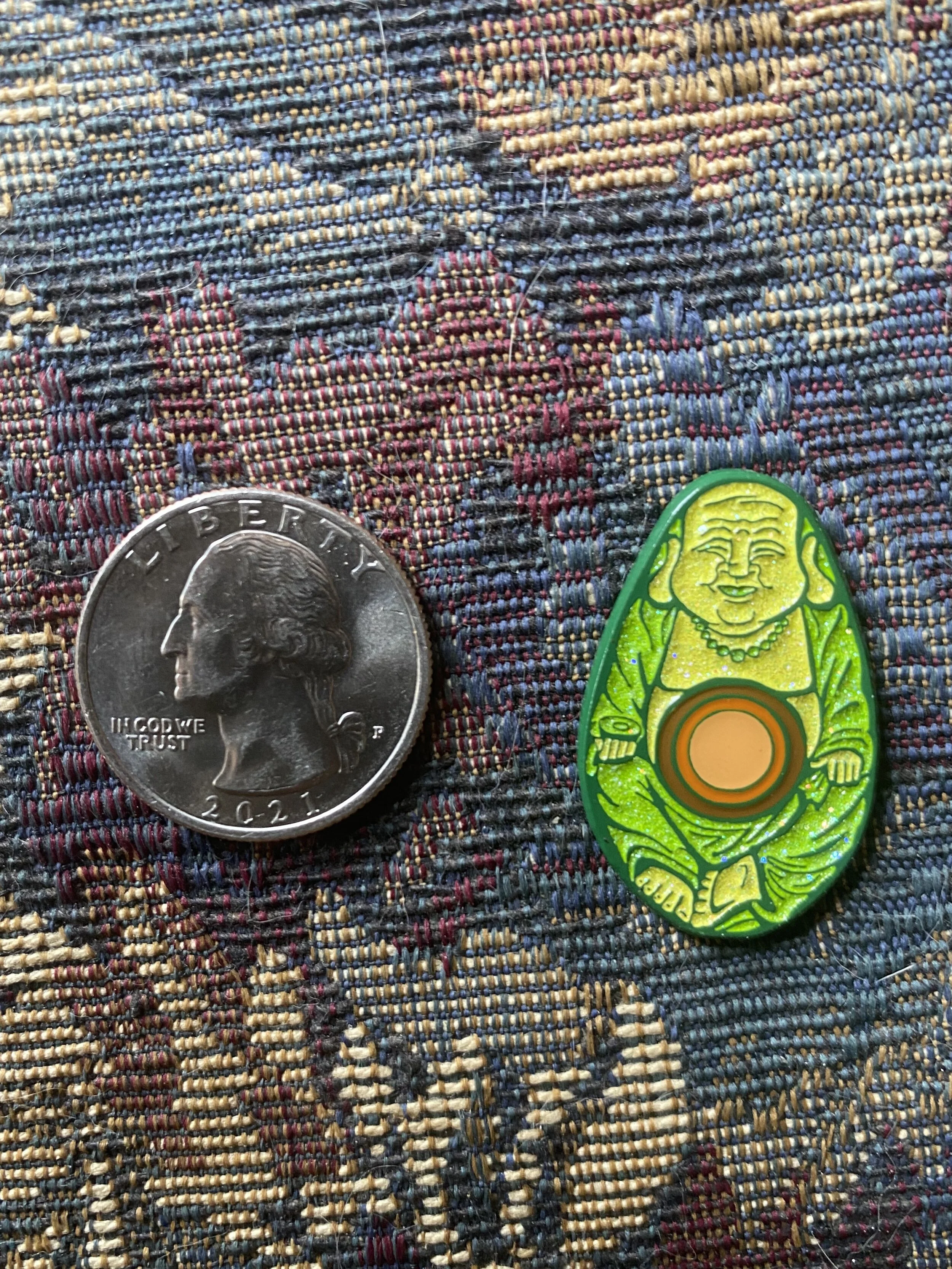 Buddhacado LE 50 Enamel Pin - Glitter Variant