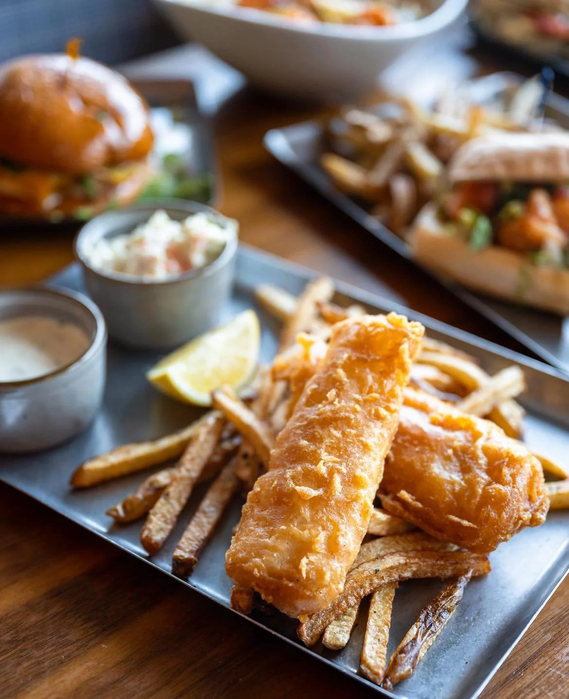 It's Lent Szn at Brook's Kitchen &amp; Tap! Indulge in delicious, lent-friendly options every weekend now through the end of March including:

Beer-Battered Atlantic Cod Fish &amp; Chips
Blackened Shrimp Po' Boy
Buffalo Shrimp
Crispy Fish Sandwich
Ch