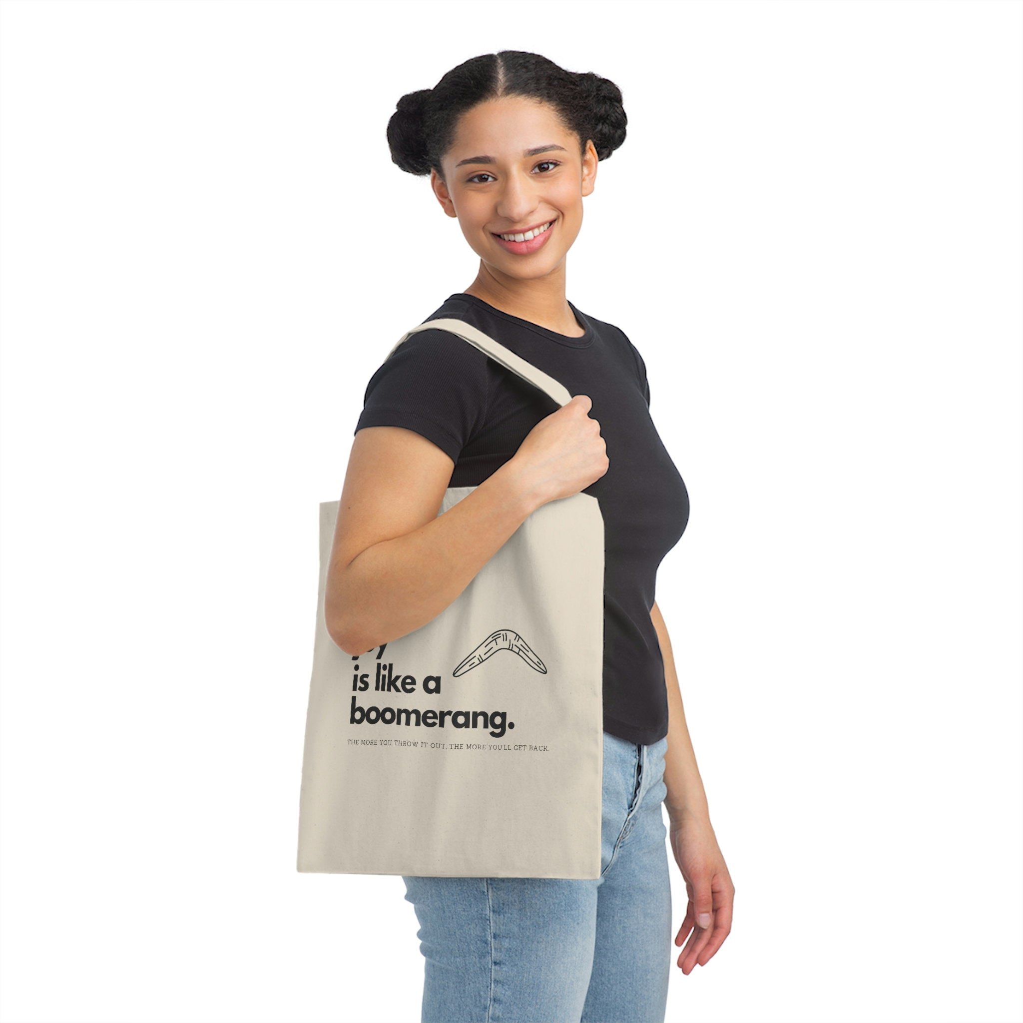 Joy Is Like a Boomerang - Canvas Tote Bag