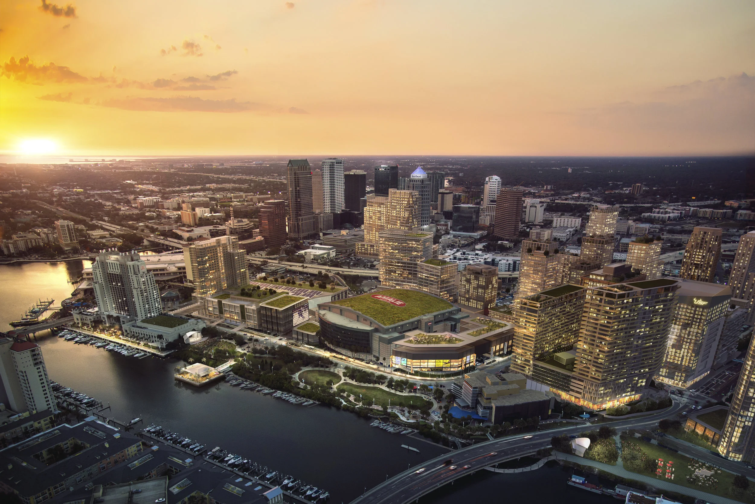 Water Street Tampa Hero Aerial at Dusk _ Riverfilm.jpg