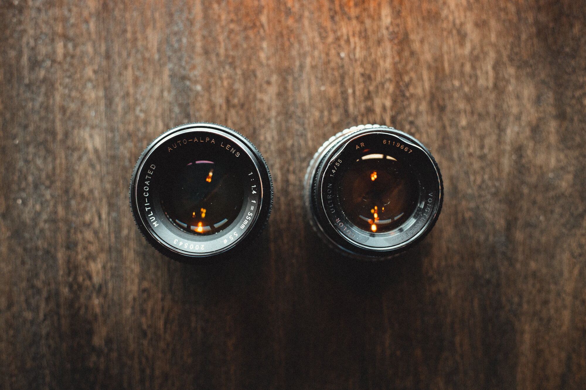 Voigtländer Color-Ultron 55mm 1.4 AR vs. Auto-Alpa 55mm 1.4