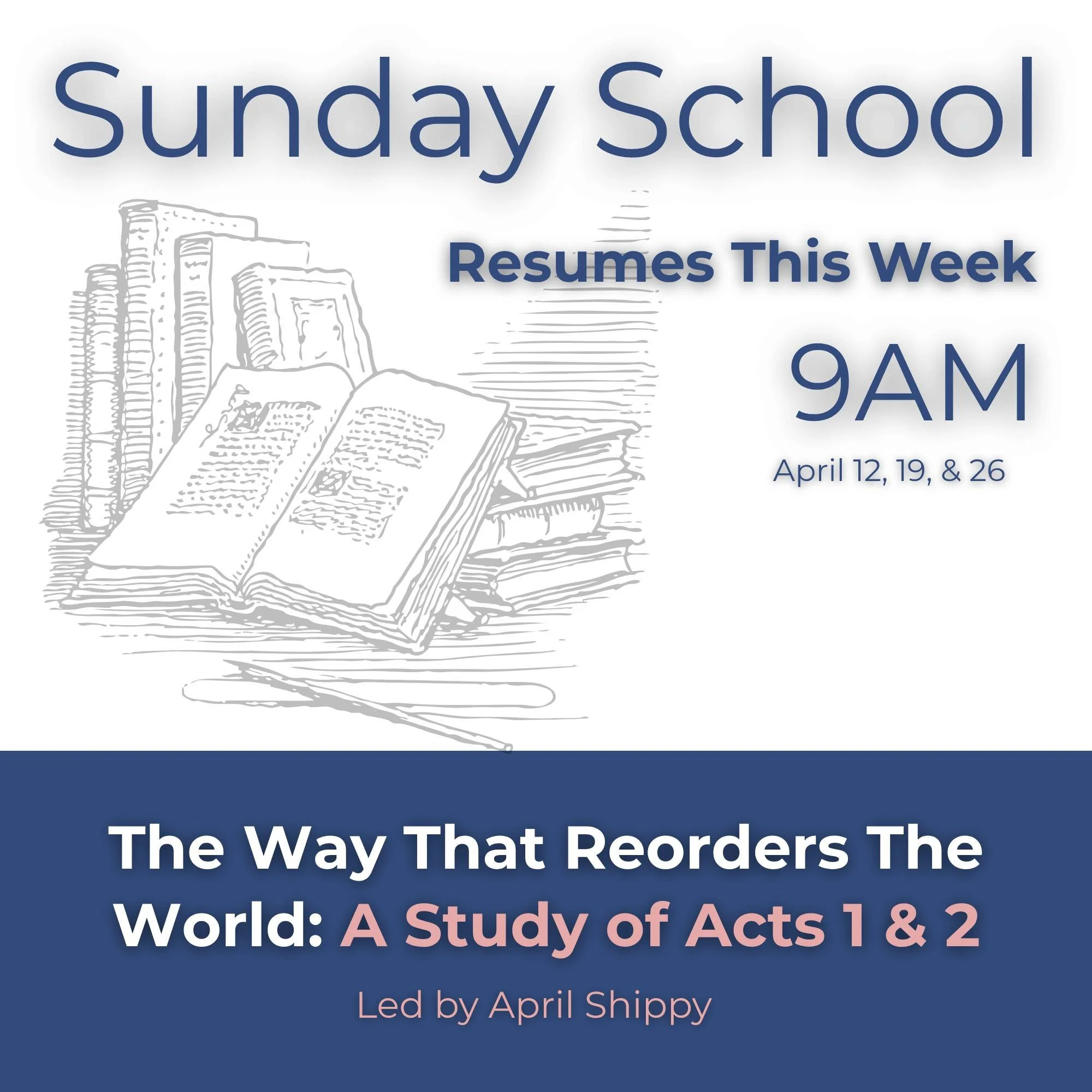 Beginning This Sunday at 9am!