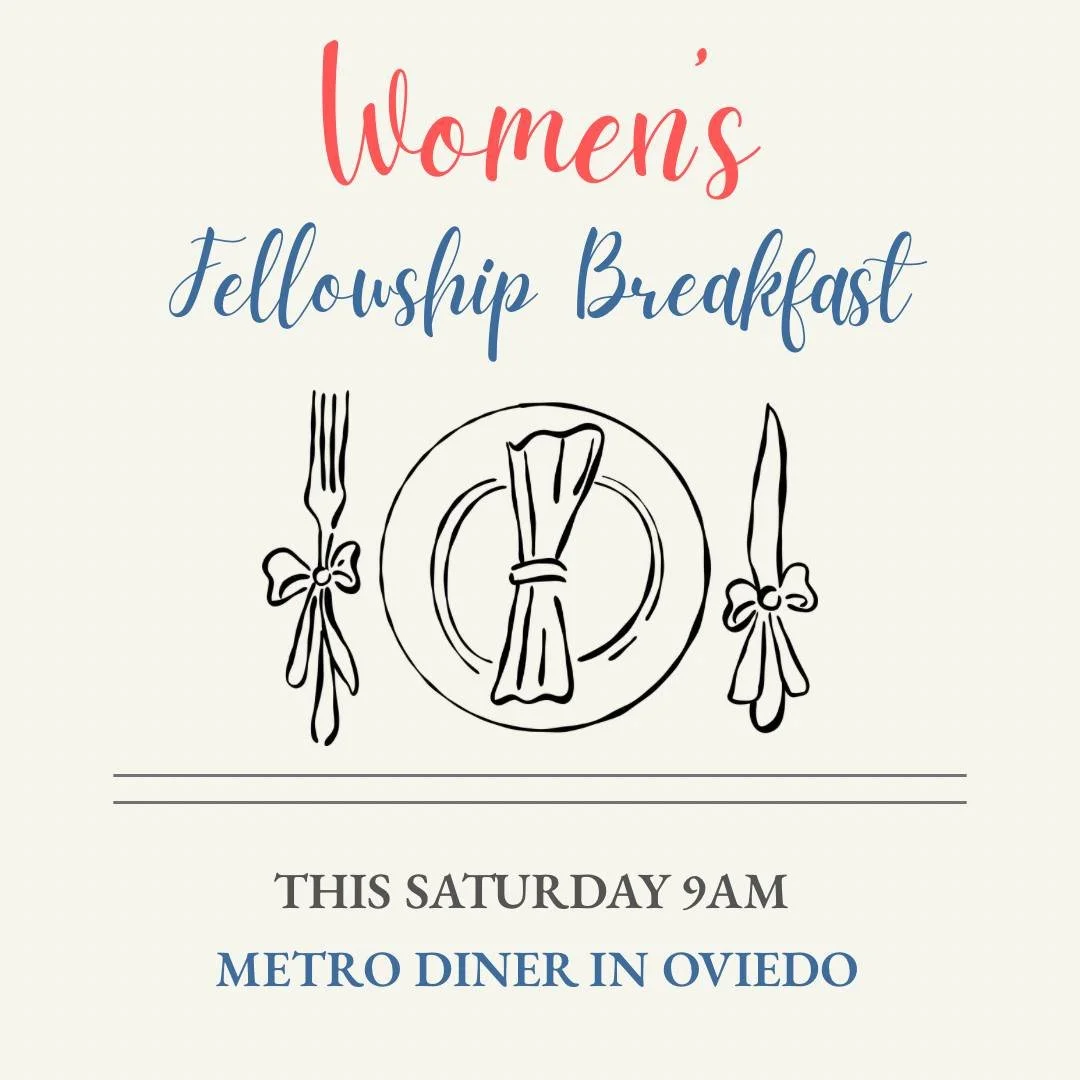 Incarnation Oviedo Women, just a reminder that our very first Women&rsquo;s Fellowship Breakfast will be this Saturday, April 25th at 9:00. Metro Diner, Mitchell Hammock Rd., Oviedo. There is no agenda, no prep work and no homework! We&rsquo;ll have 