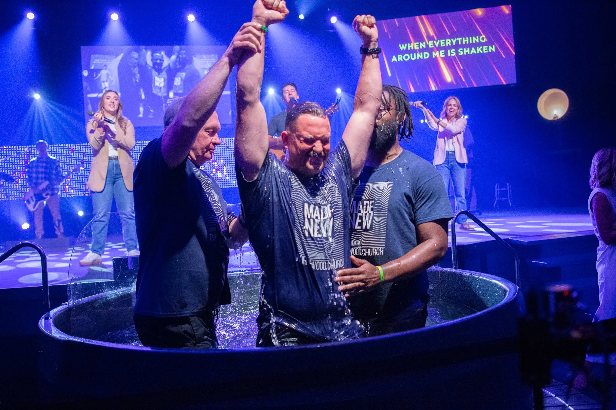 A baptism celebration at Northwood Church