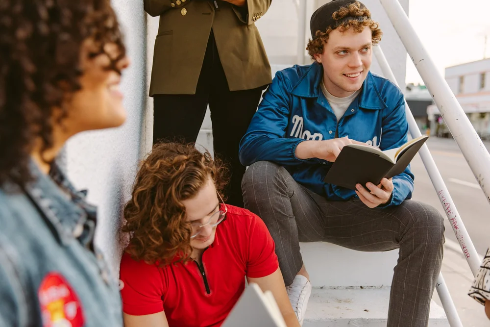 People reading and discussing the Bible together