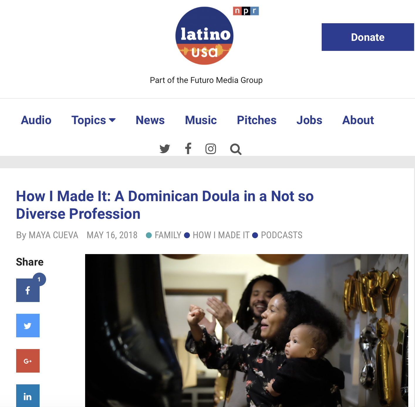 Check out this interview with Elizabeth for Latino USA .
