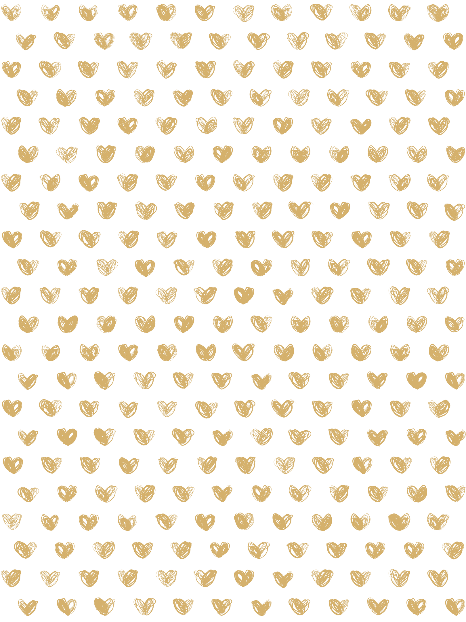 Gold Metallic Love Heart Wallpaper Children's Kids
