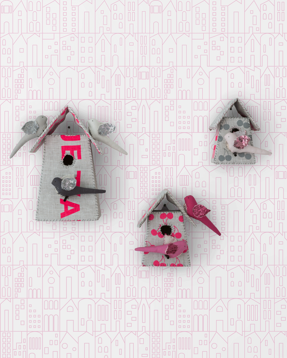 Pink Petal My House Wallpaper Children's Kids
