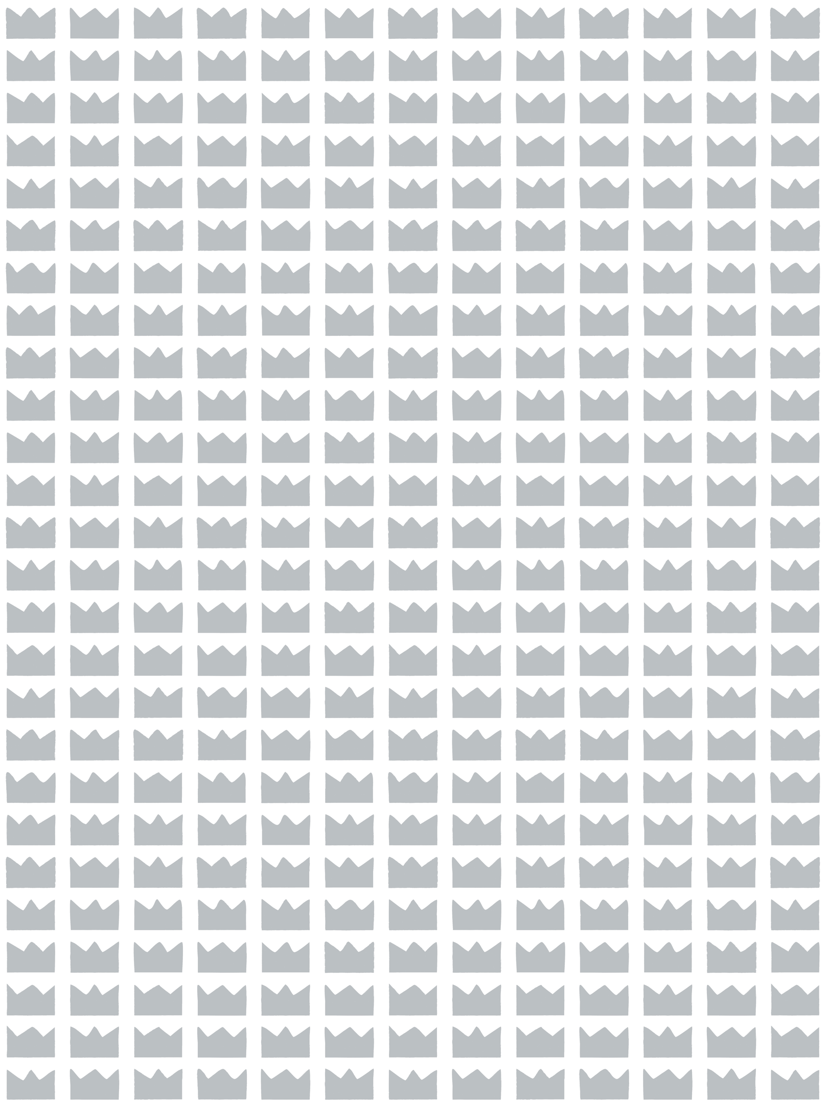 Silver Metallic Kingdom Crown Wallpaper Children's Kids