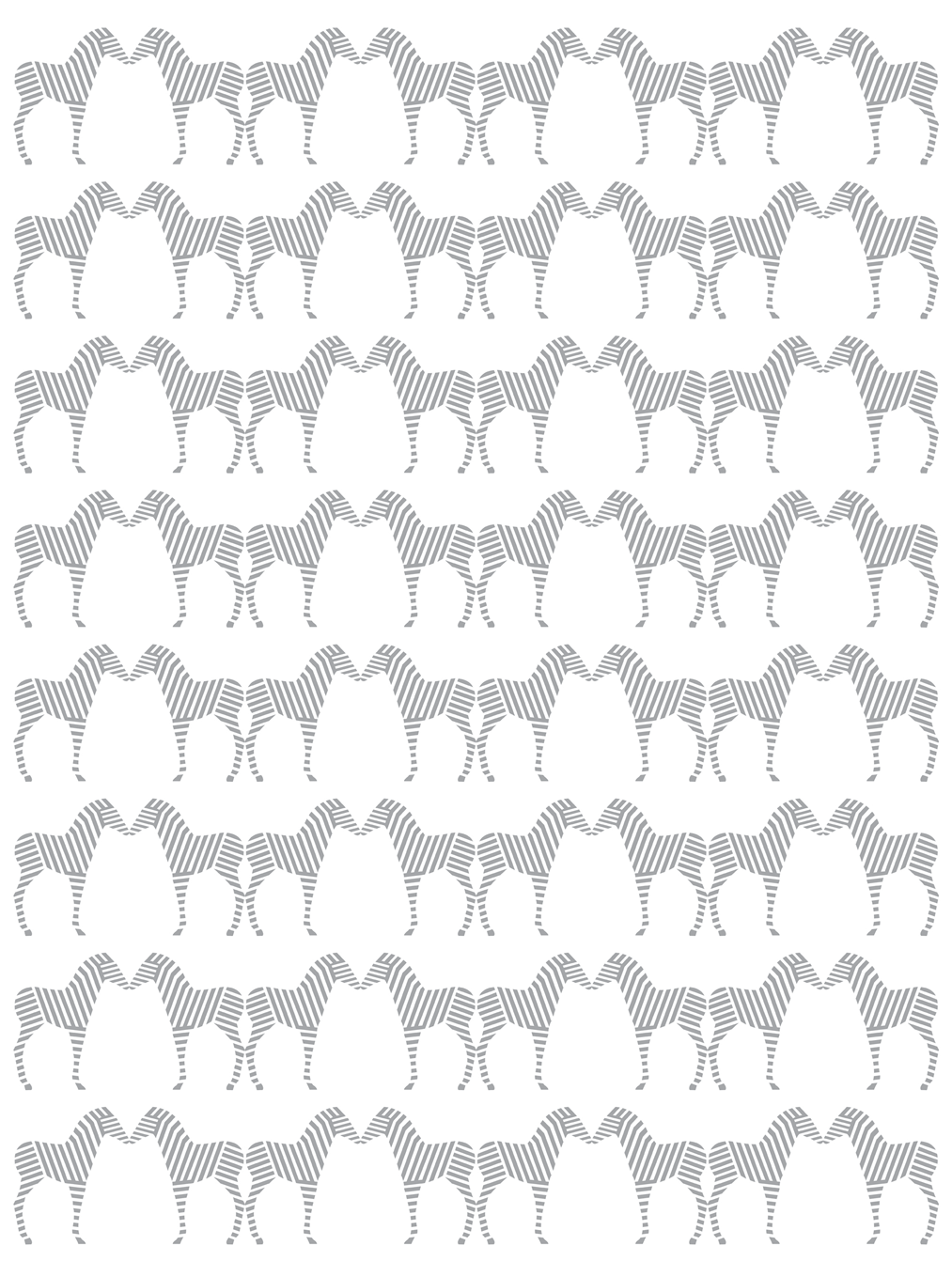 Silver Metallic Zee Zebra Wallpaper Children's Kids