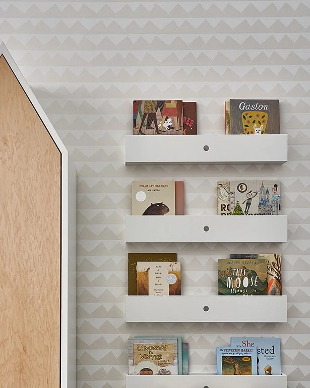 Playroom featuring Peaks in Rain by Marley+Malek Kids