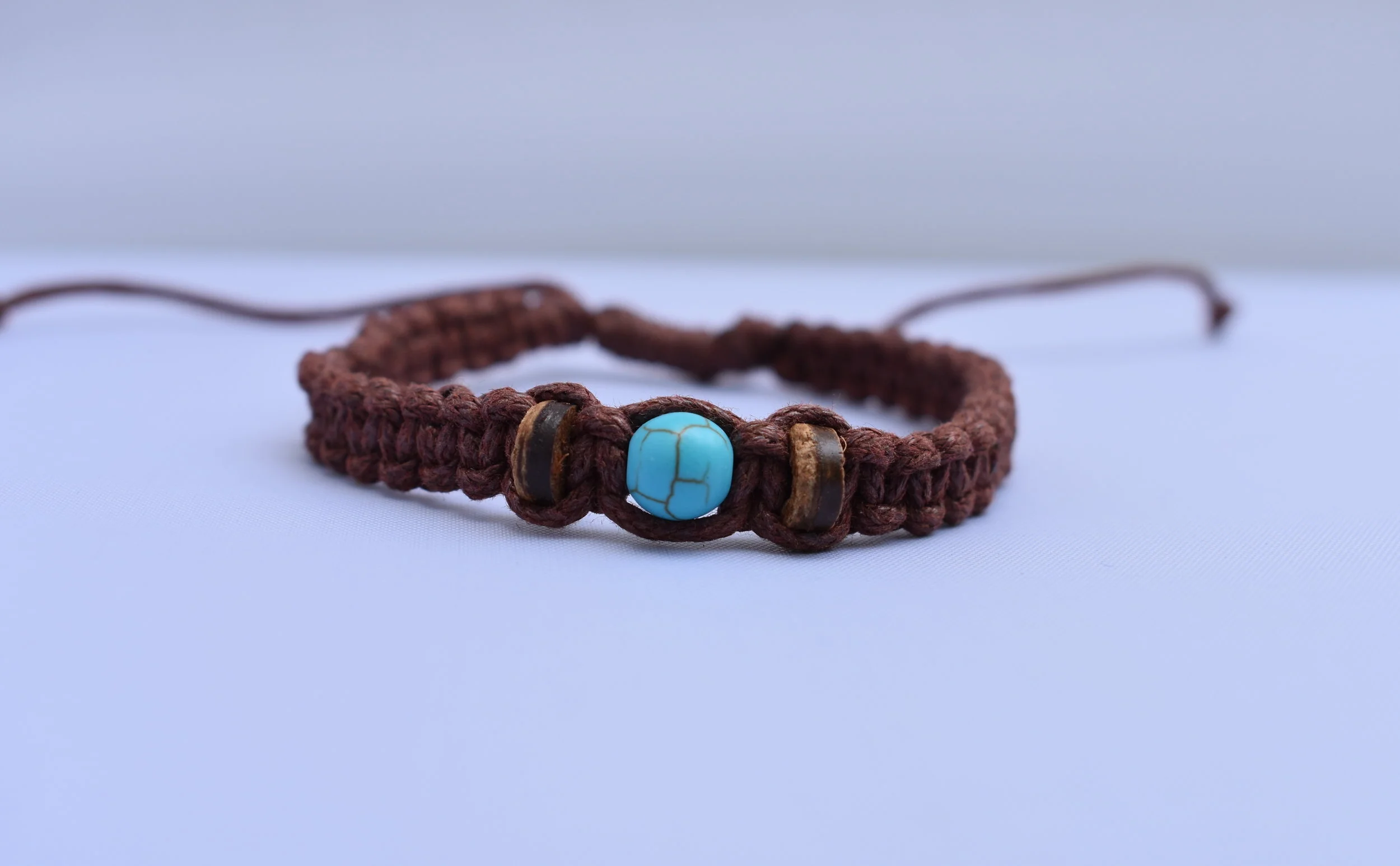 Turquoise Bead Bracelet Brown