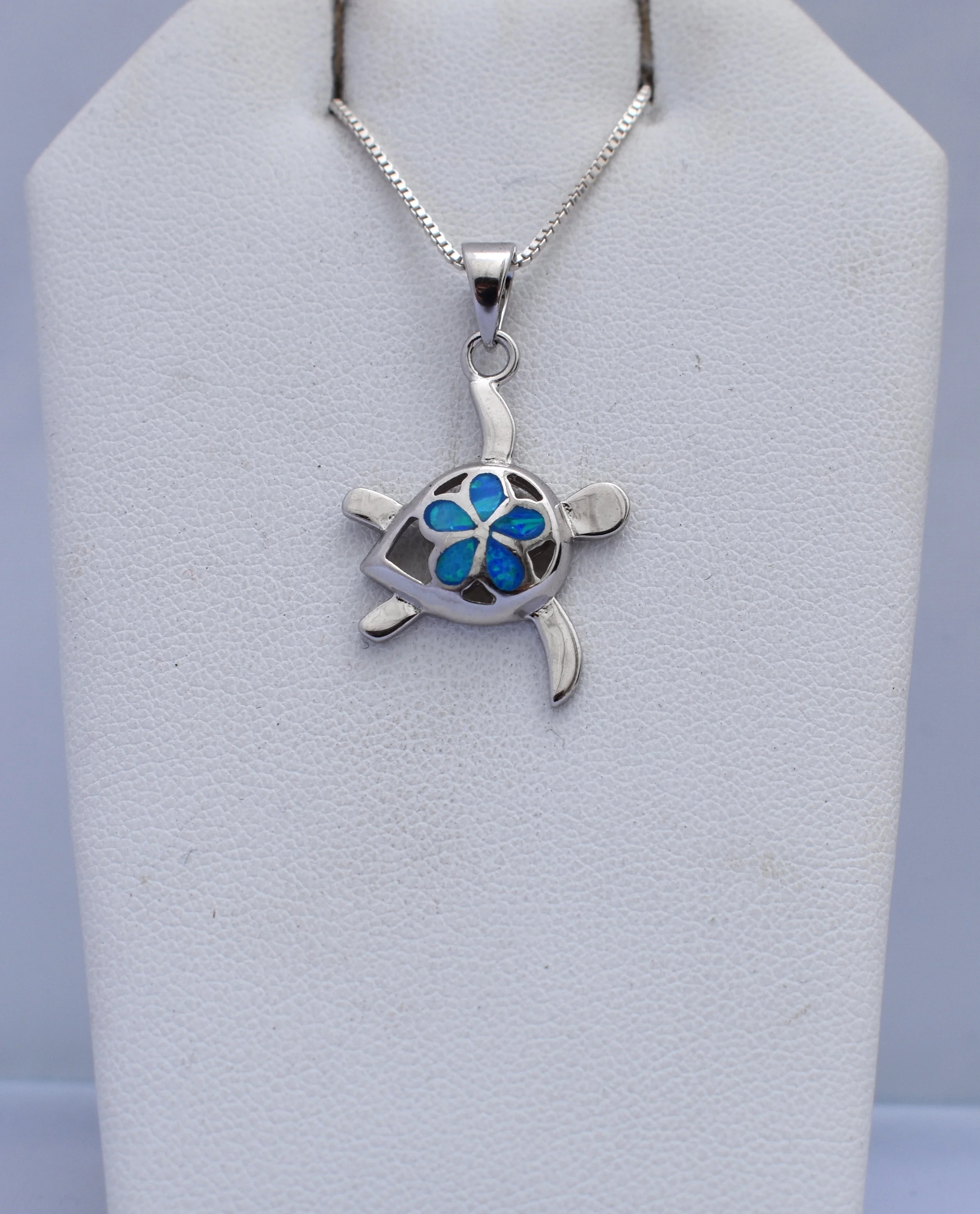 Plumeria Turtle Necklace
