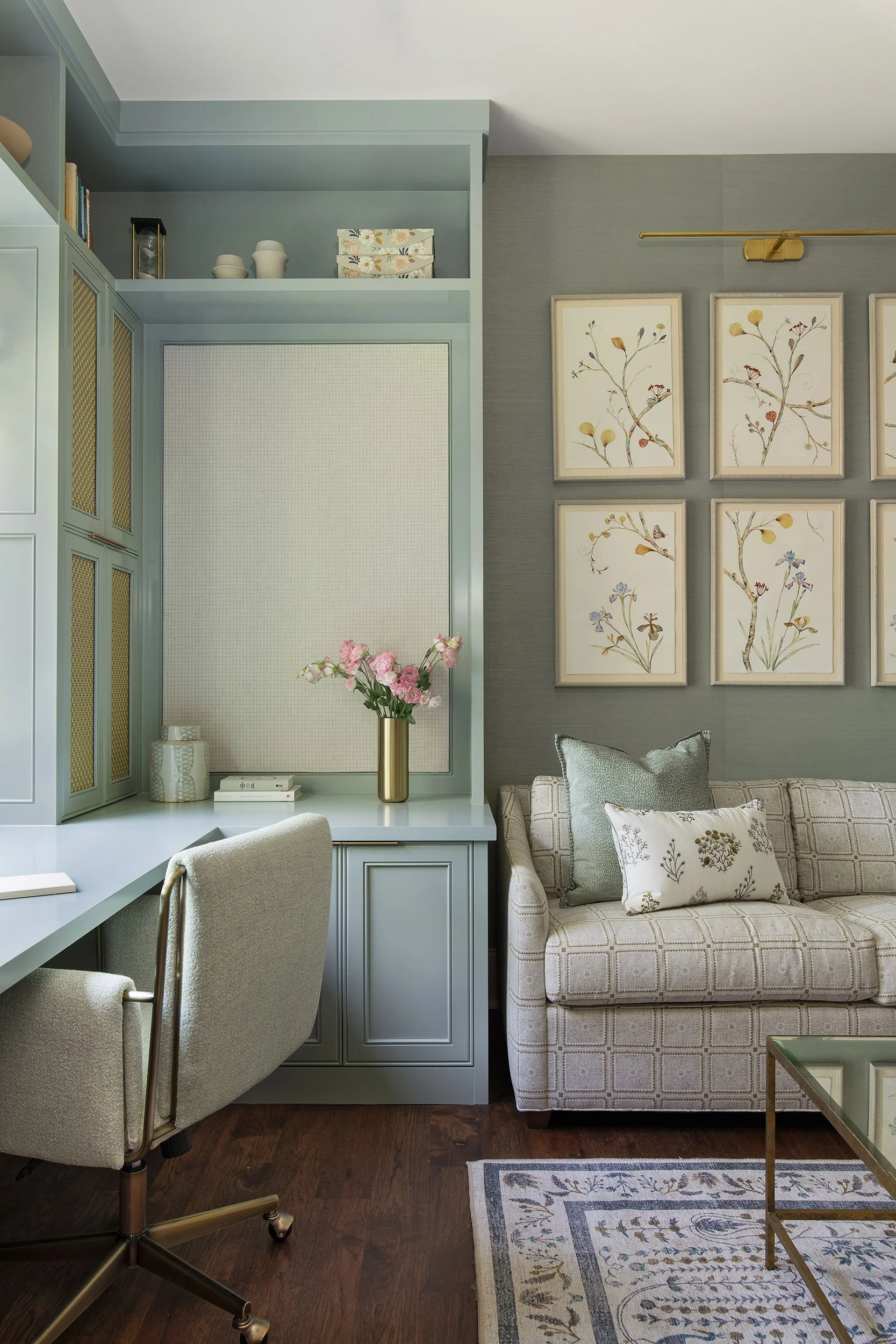 Home office from the Bruton Springs project, designed by HouseMill Design, Austin Texas, photography by Avery Nicole Photography