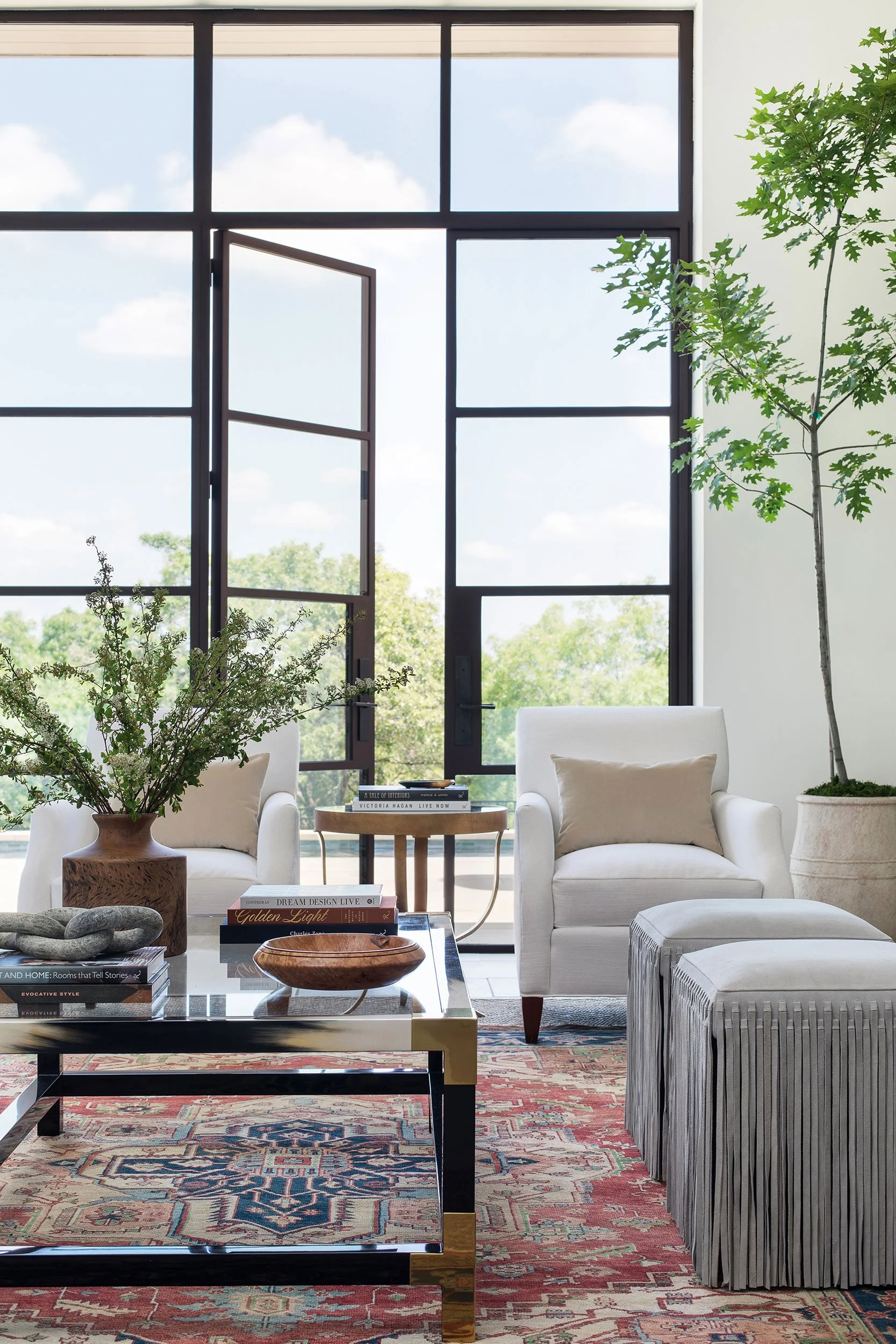 Living room vignette from the Amarra Villas project, designed by Heather Scott Home & Design, Austin Texas, photography by Avery Nicole Photography