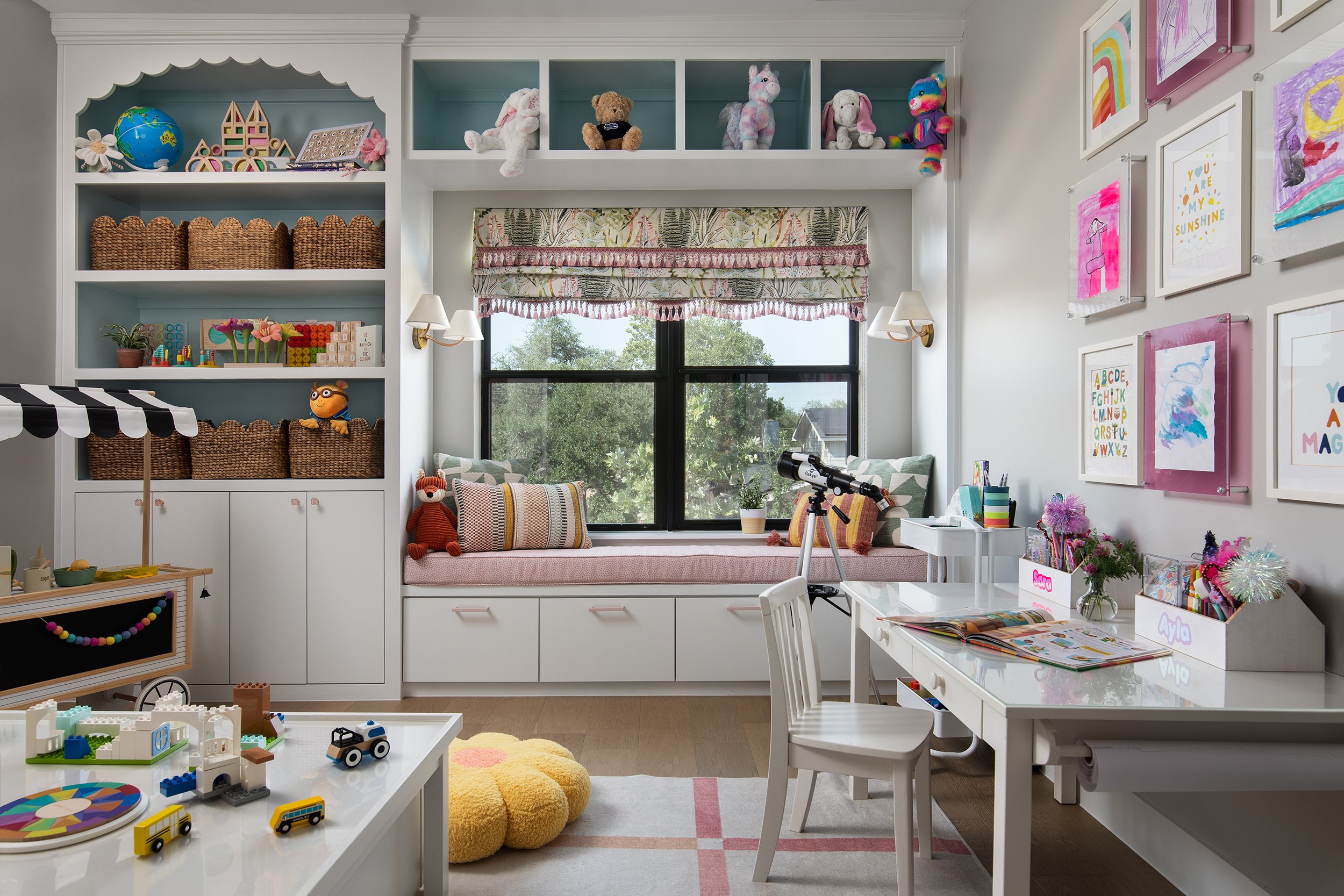 Bamford residence kids playroom interior design by Spaces Designed, residential photography by Avery Nicole Photography and located in Austin, Texas