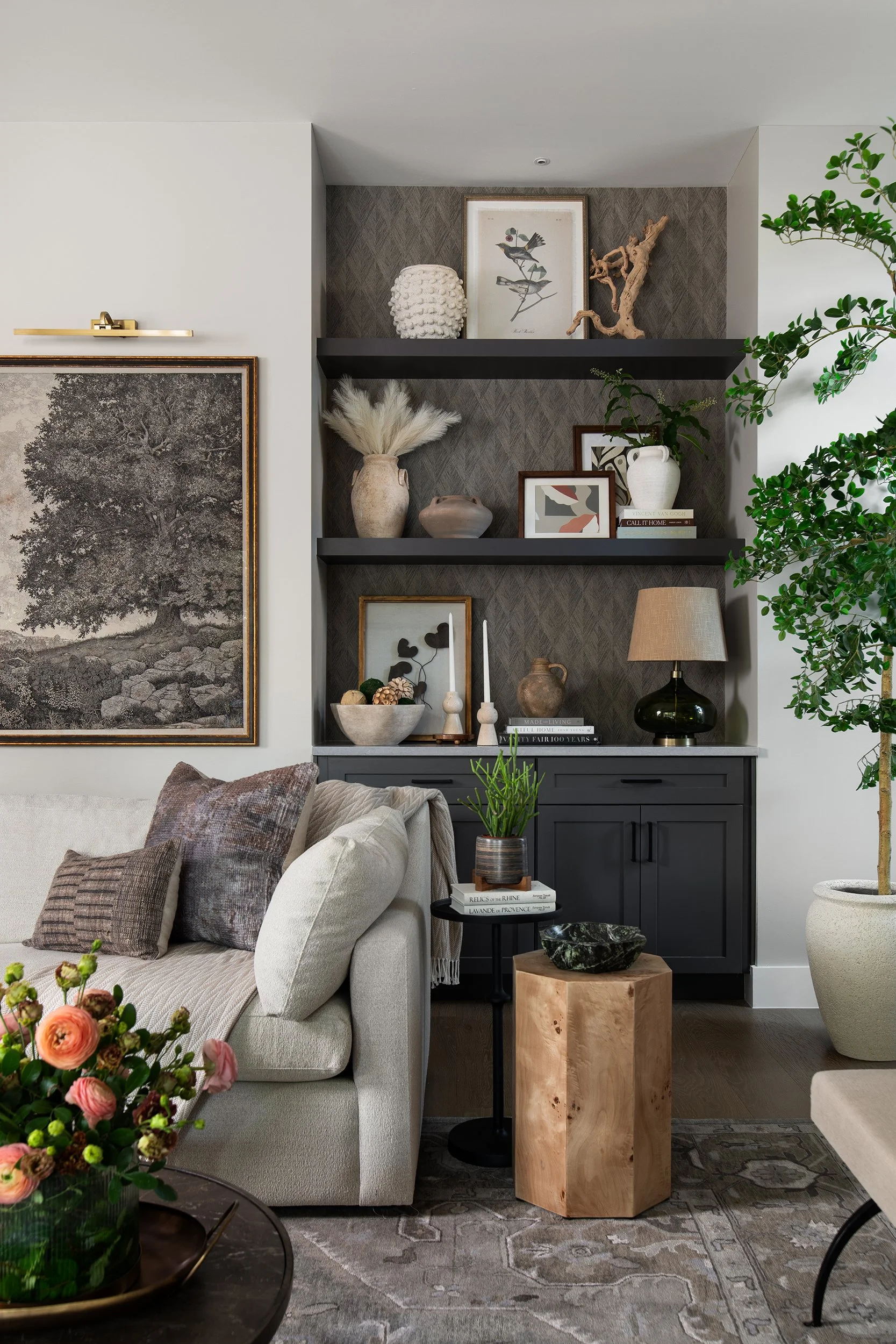 Bamford residence living room interior design by Spaces Designed, residential photography by Avery Nicole Photography and located in Austin, Texas
