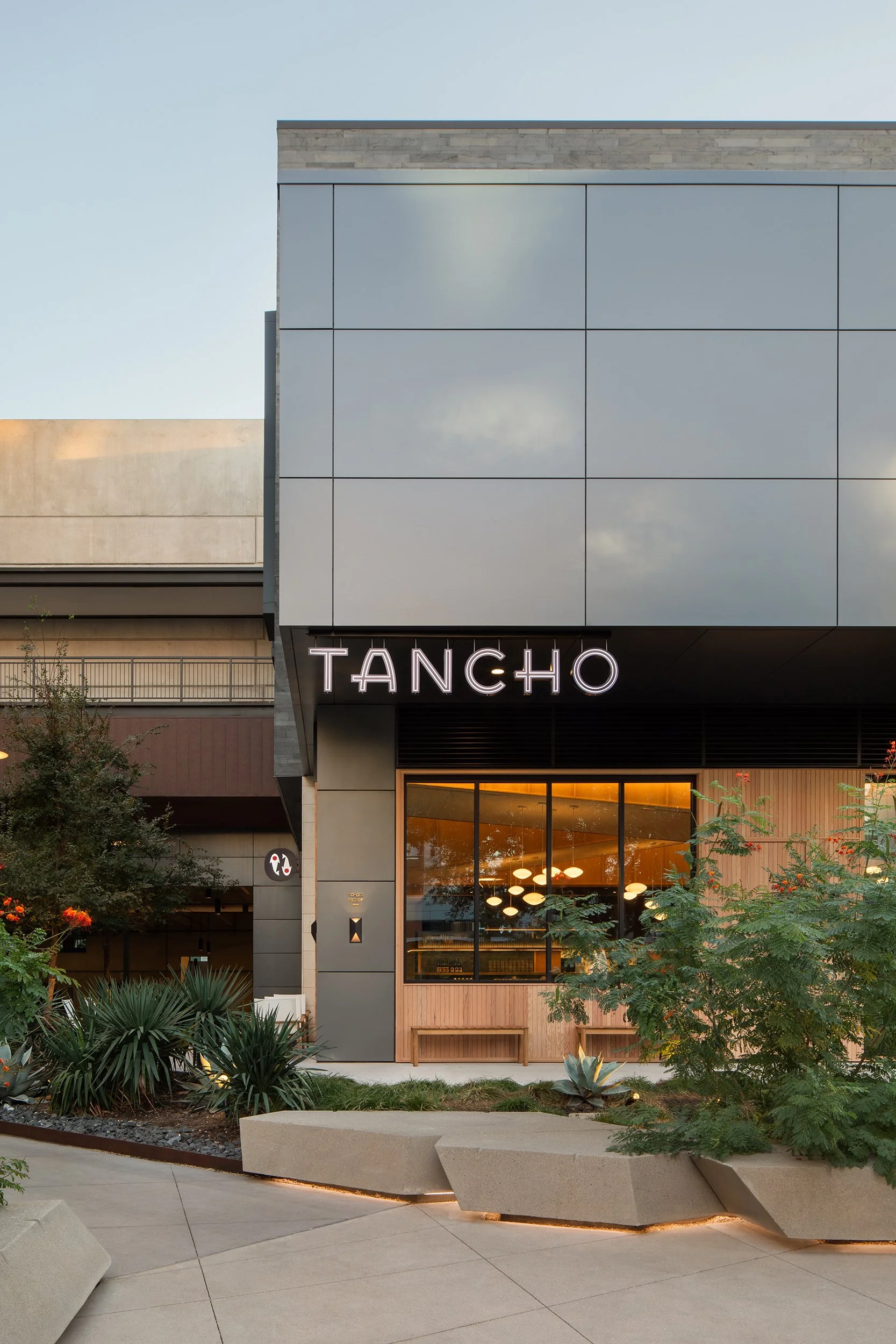 Tancho sushi front exterior branding Helms Workshop, commercial hospitality photography by Avery Nicole Photography and located in Austin, Texas