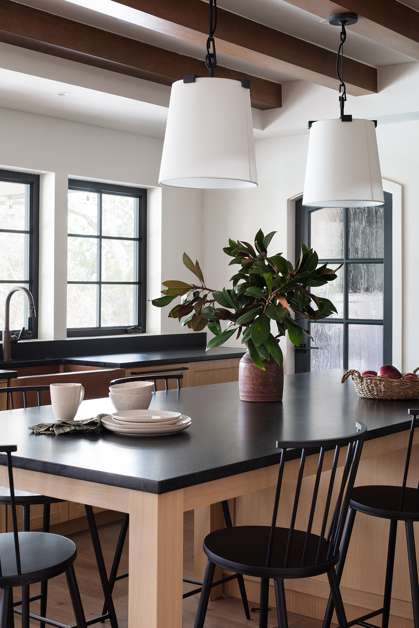 Kitchen vignette from Overland Pass project designed by Sarah Stacey Interior Design, Austin Texas, photography by Avery Nicole Photography