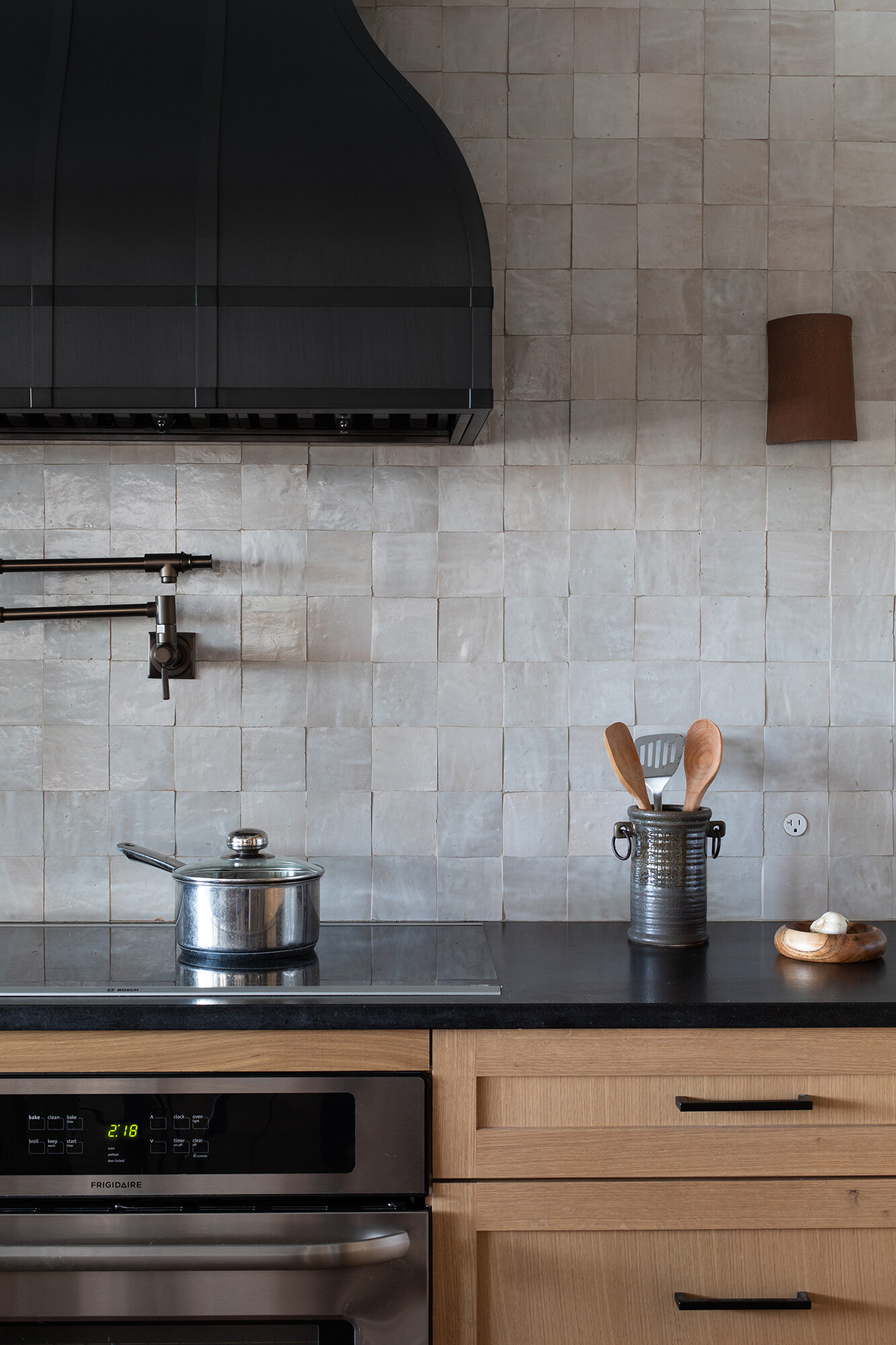 Kitchen vignette from Overland Pass project designed by Sarah Stacey Interior Design, Austin Texas, photography by Avery Nicole Photography