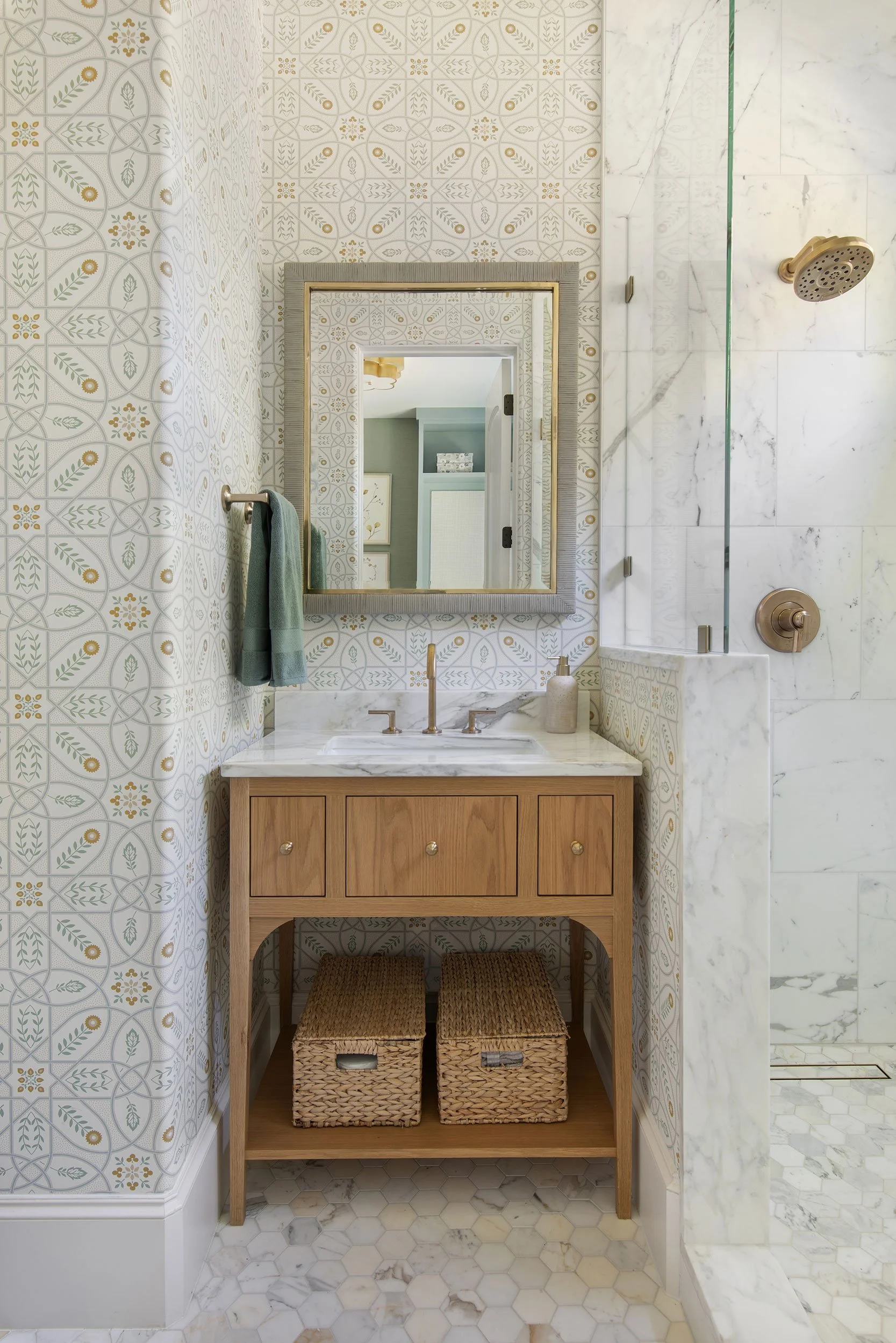 Guest bathroom from the Bruton Springs project, designed by HouseMill Design, Austin Texas, photography by Avery Nicole Photography