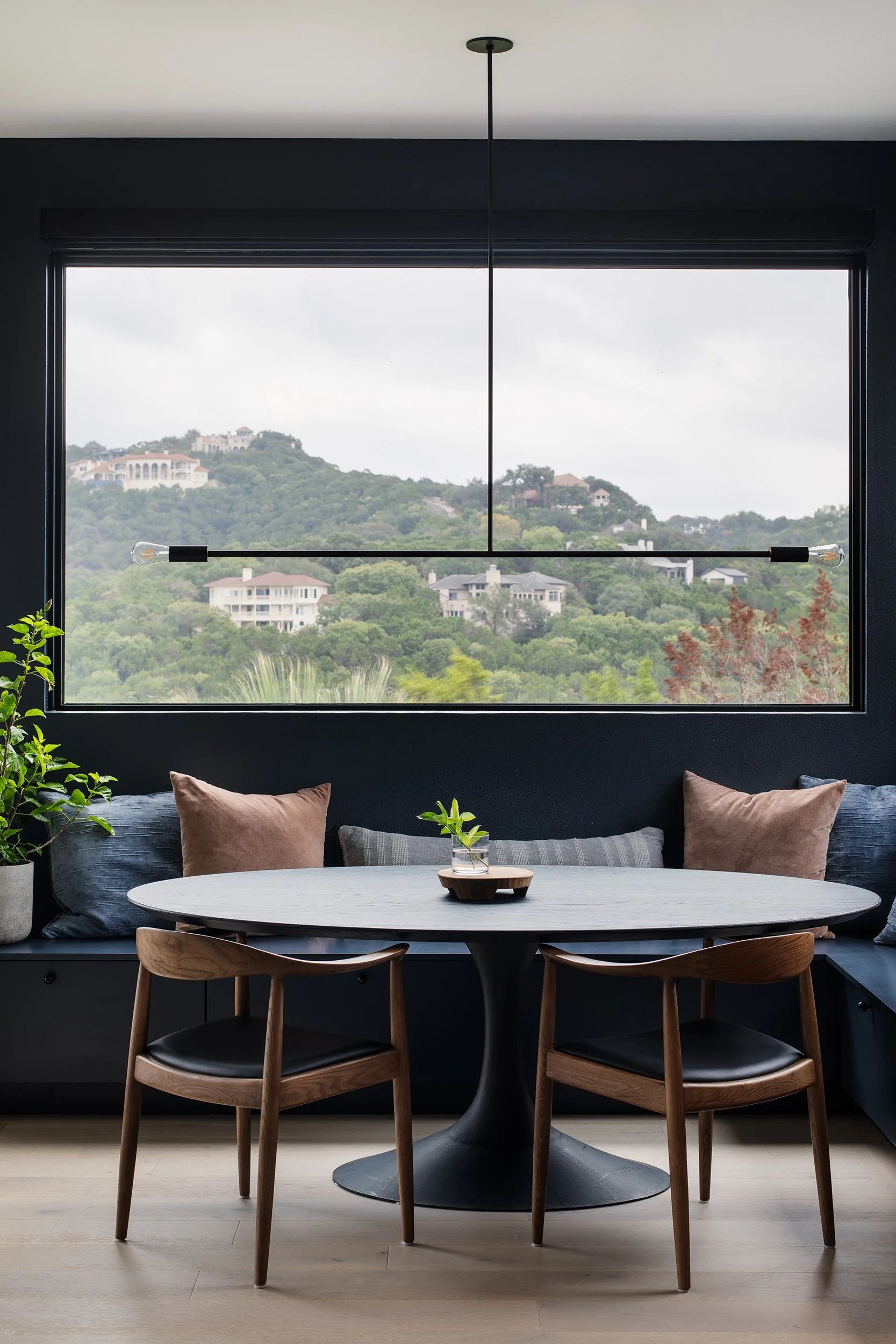 Breakfast nook from the Weston Lane Project, designed by Patrice Nichole Studio, Austin Texas, photography by Avery Nicole Photography